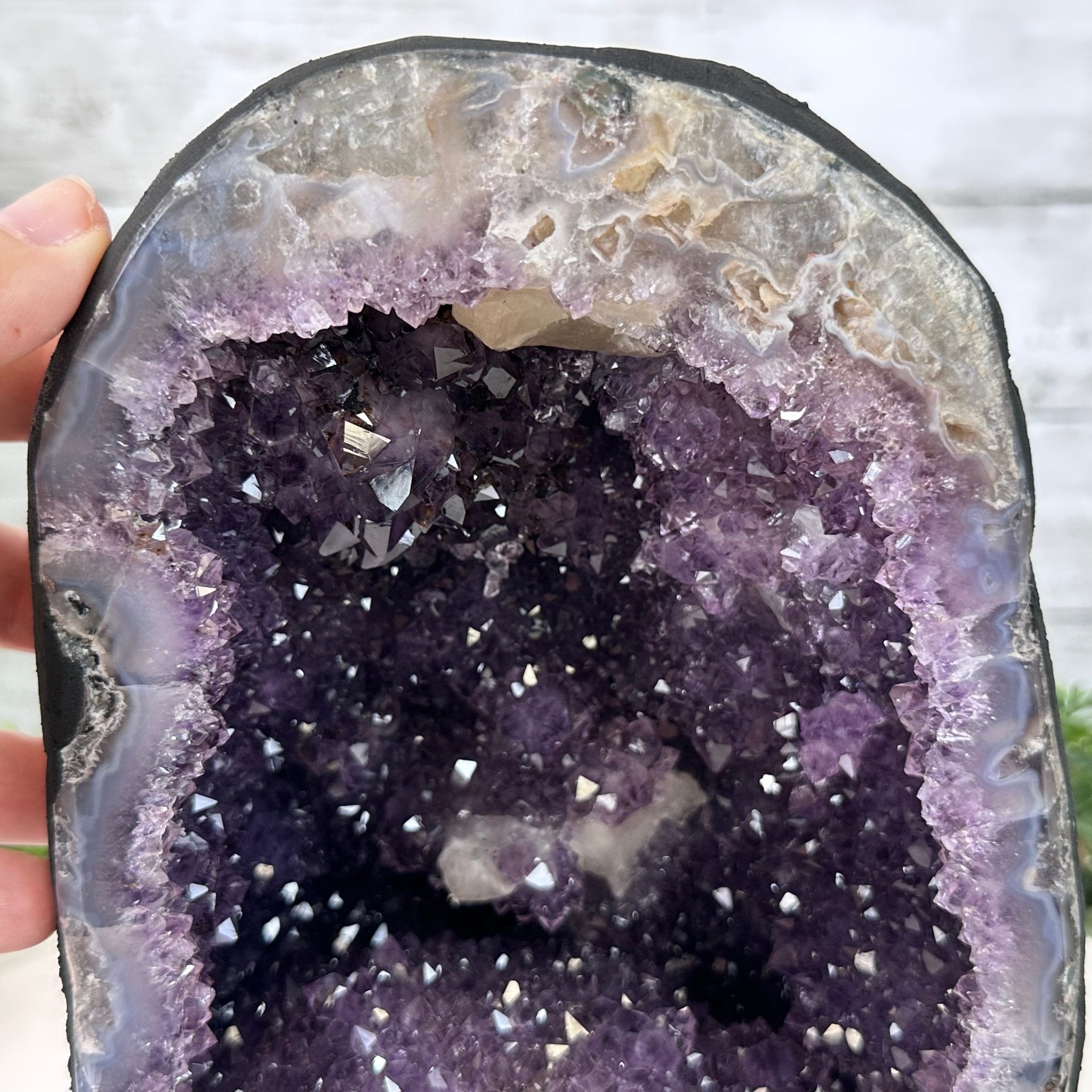 Extra Plus Quality Brazilian Amethyst Cathedral, 9.6 lbs & 8.5" Tall, Model #5601-0955 by Brazil Gems - Brazil GemsBrazil GemsExtra Plus Quality Brazilian Amethyst Cathedral, 9.6 lbs & 8.5" Tall, Model #5601-0955 by Brazil GemsCathedrals5601-0955
