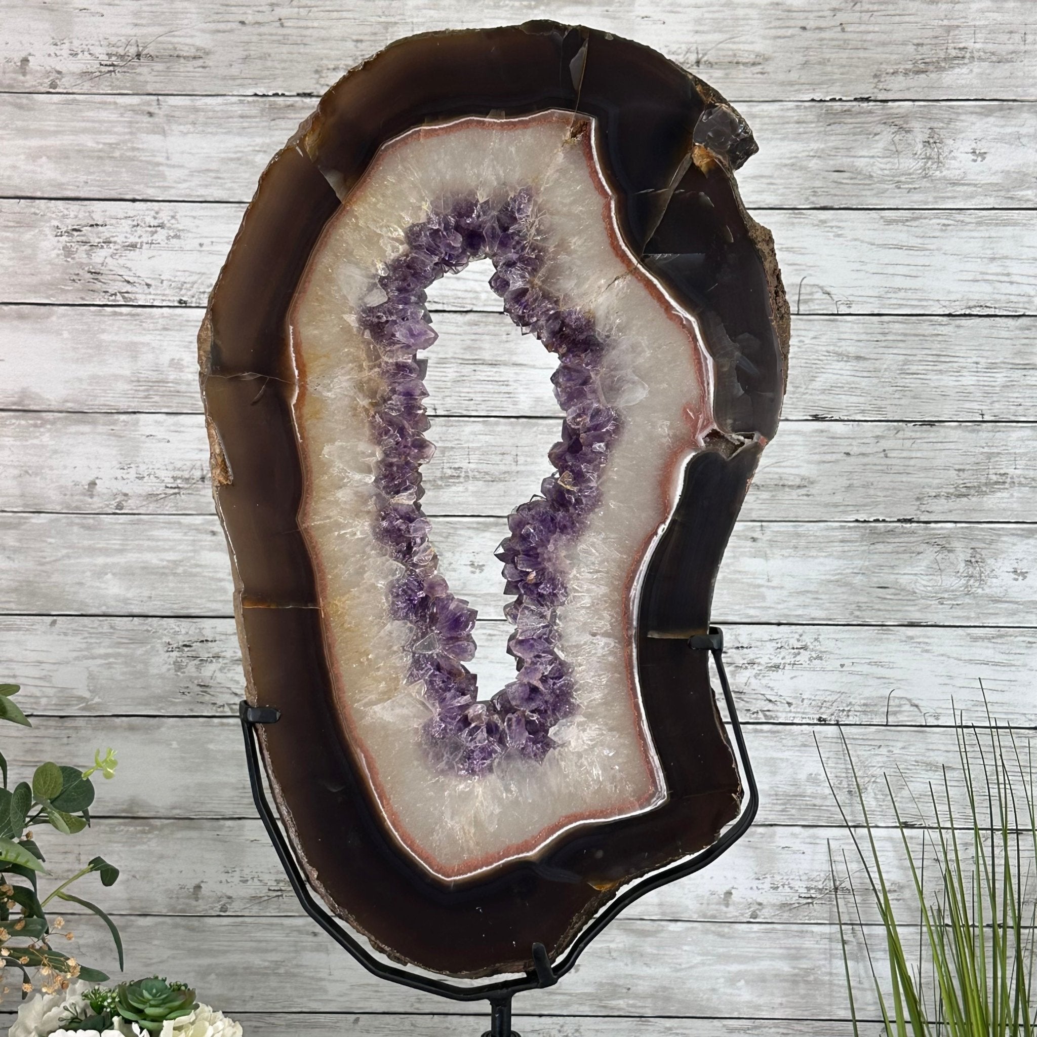 Extra Plus Quality Brazilian Amethyst Crystal Portal on a Rotating Stand, 21.1 lbs & 31" tall Model #5604-0127 by Brazil Gems - Brazil GemsBrazil GemsExtra Plus Quality Brazilian Amethyst Crystal Portal on a Rotating Stand, 21.1 lbs & 31" tall Model #5604-0127 by Brazil GemsPortals on Rotating Bases5604-0127