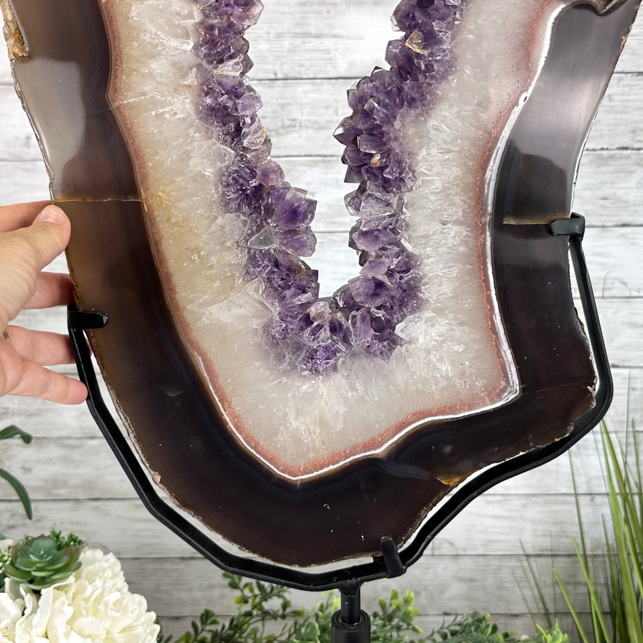 Extra Plus Quality Brazilian Amethyst Crystal Portal on a Rotating Stand, 21.1 lbs & 31" tall Model #5604-0127 by Brazil Gems - Brazil GemsBrazil GemsExtra Plus Quality Brazilian Amethyst Crystal Portal on a Rotating Stand, 21.1 lbs & 31" tall Model #5604-0127 by Brazil GemsPortals on Rotating Bases5604-0127