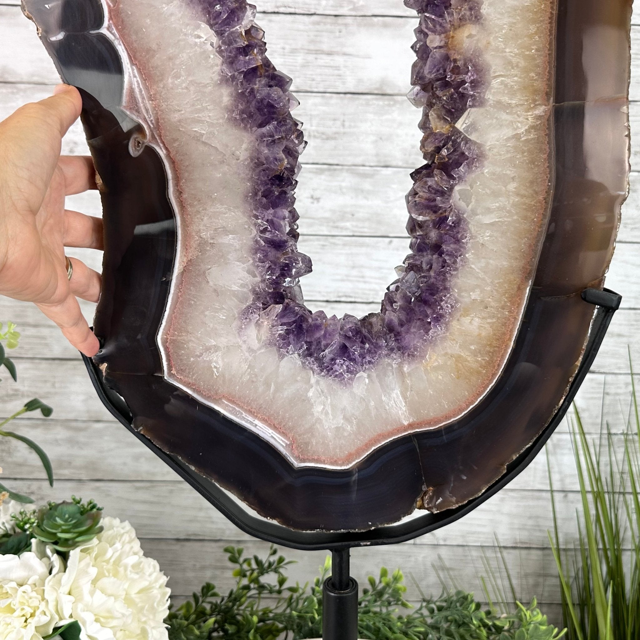 Extra Plus Quality Brazilian Amethyst Crystal Portal on a Rotating Stand, 22.1 lbs & 31.25" tall Model #5604-0126 by Brazil Gems - Brazil GemsBrazil GemsExtra Plus Quality Brazilian Amethyst Crystal Portal on a Rotating Stand, 22.1 lbs & 31.25" tall Model #5604-0126 by Brazil GemsPortals on Rotating Bases5604-0126