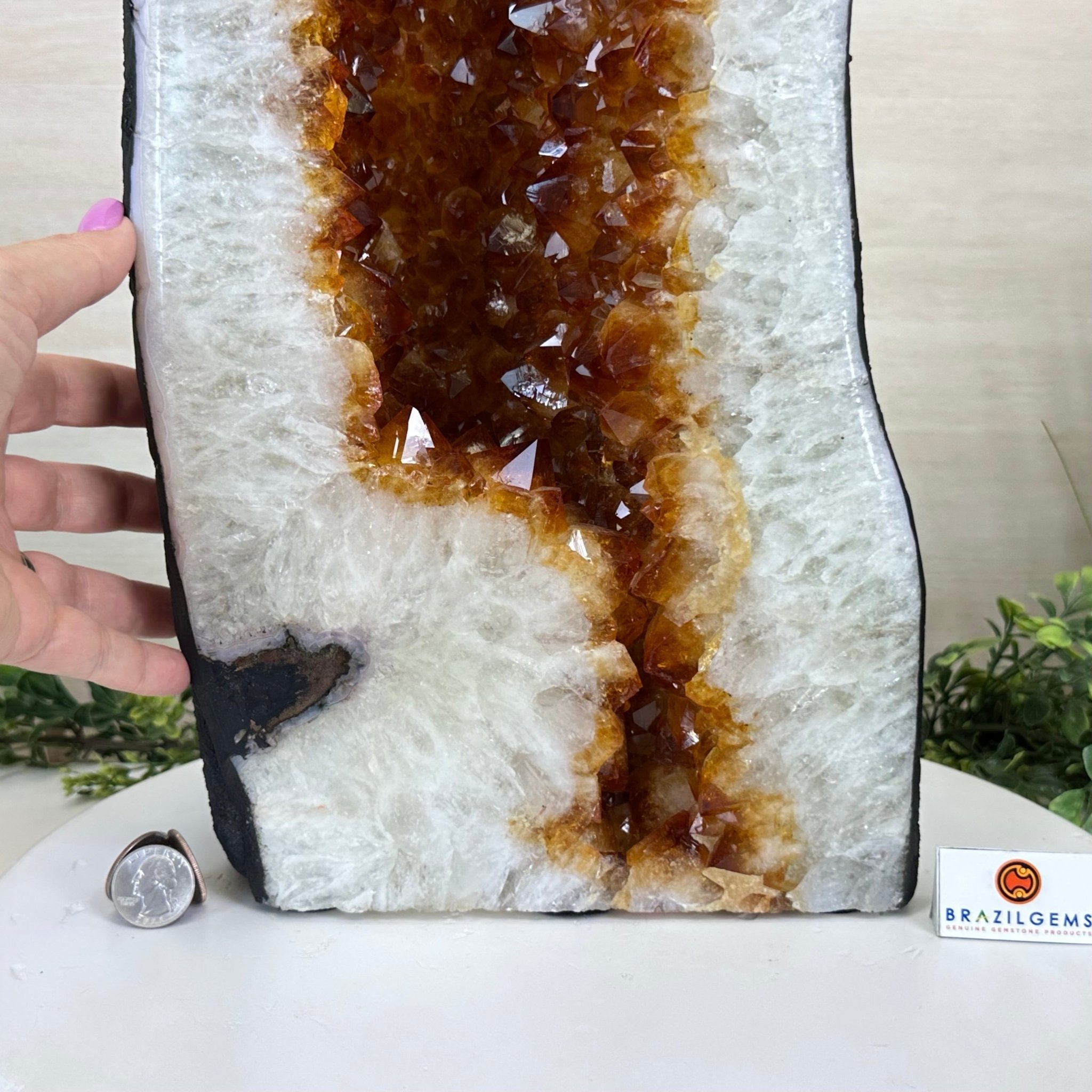 Extra Plus Quality Citrine Cathedral, 45.3 lbs & 17.4" Tall 5603 - 0398 - Brazil GemsBrazil GemsExtra Plus Quality Citrine Cathedral, 45.3 lbs & 17.4" Tall 5603 - 0398Cathedrals5603 - 0398