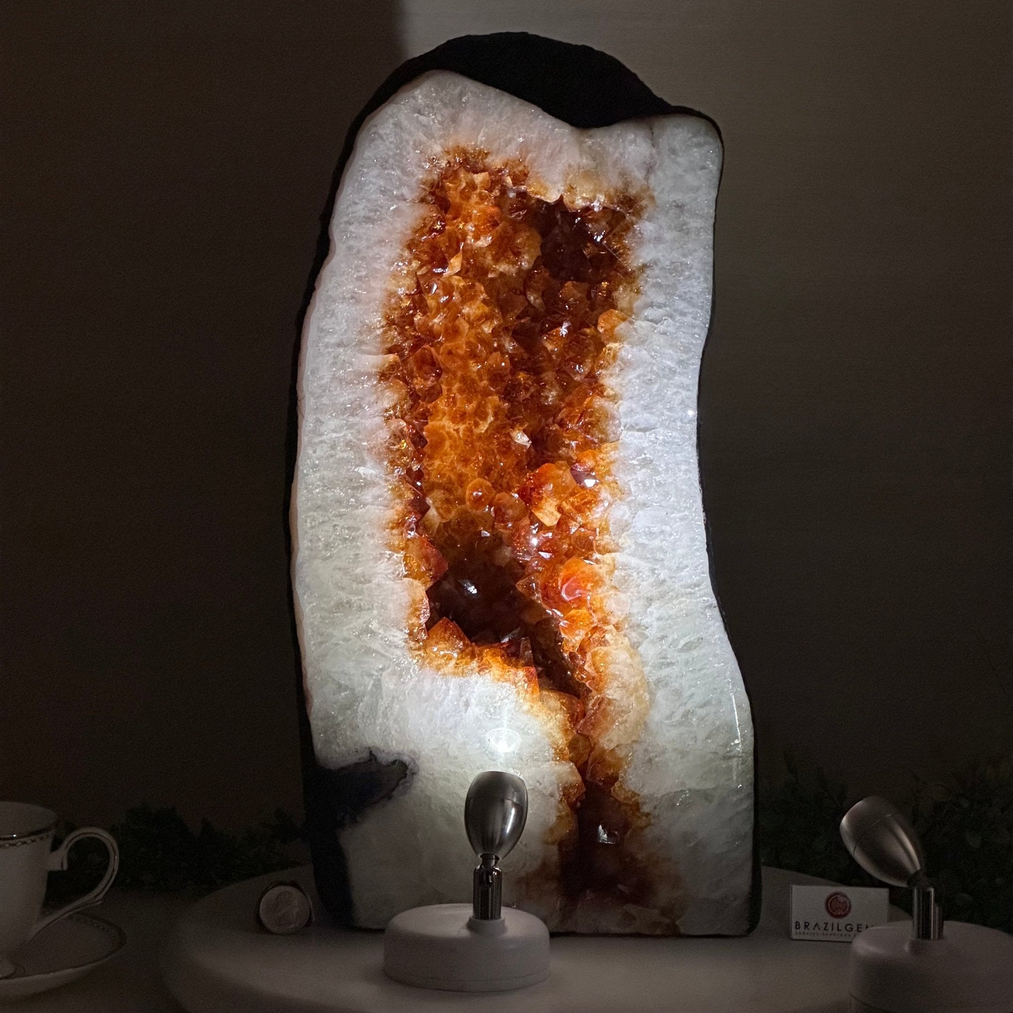 Extra Plus Quality Citrine Cathedral, 45.3 lbs & 17.4" Tall 5603 - 0398 - Brazil GemsBrazil GemsExtra Plus Quality Citrine Cathedral, 45.3 lbs & 17.4" Tall 5603 - 0398Cathedrals5603 - 0398