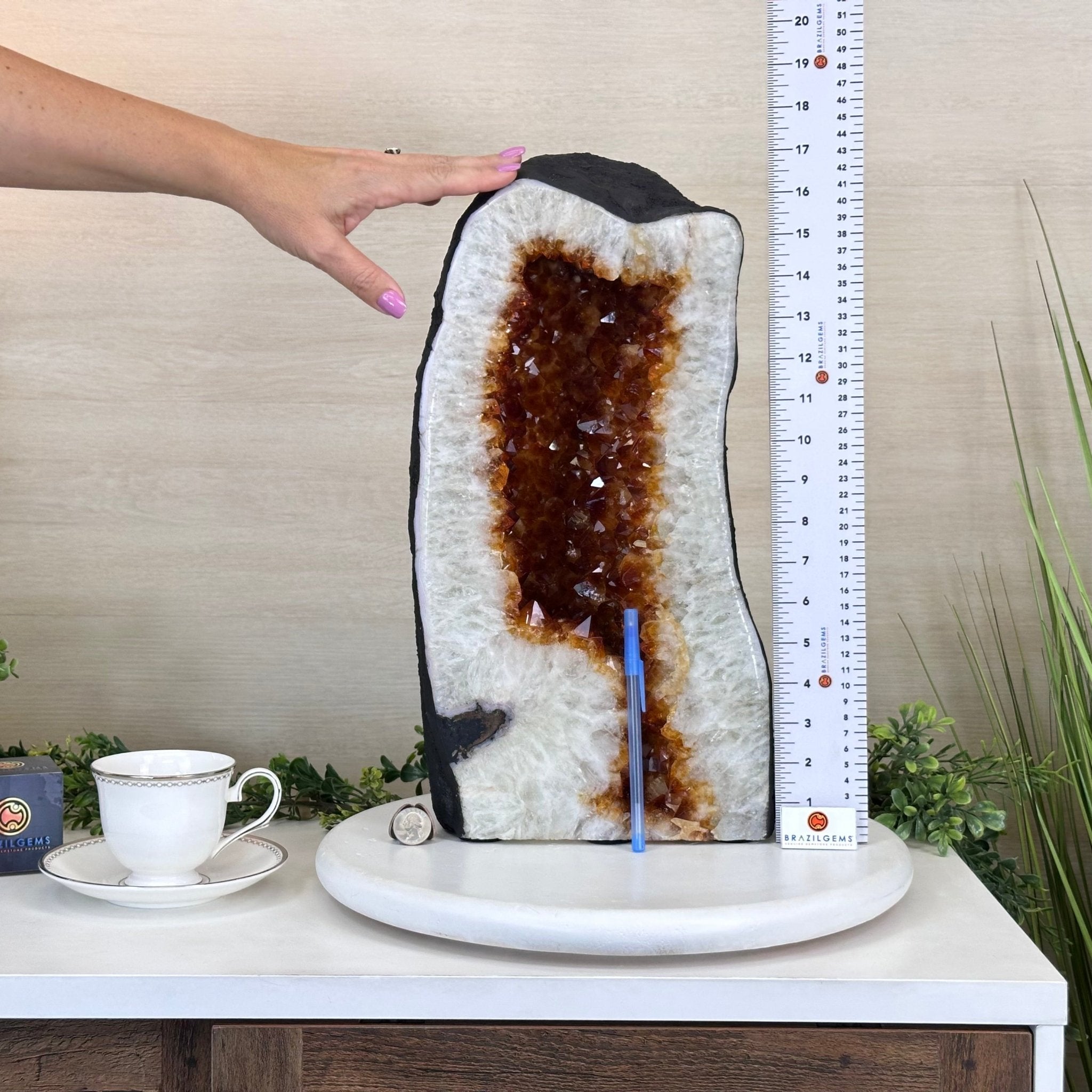 Extra Plus Quality Citrine Cathedral, 45.3 lbs & 17.4" Tall 5603 - 0398 - Brazil GemsBrazil GemsExtra Plus Quality Citrine Cathedral, 45.3 lbs & 17.4" Tall 5603 - 0398Cathedrals5603 - 0398
