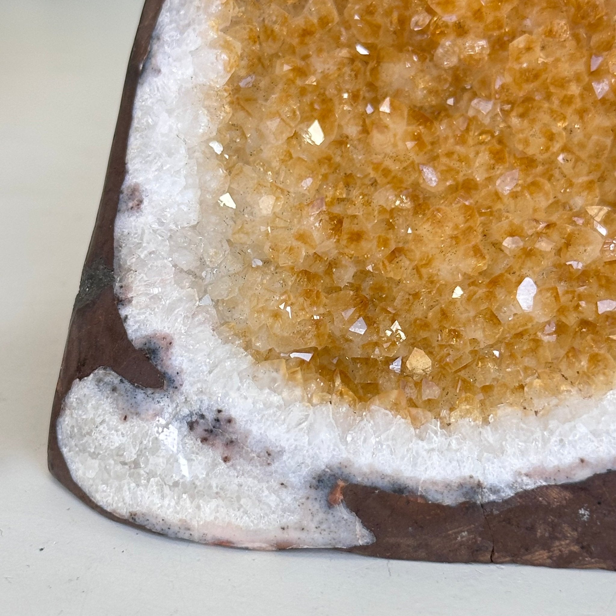 Extra Plus Quality Citrine Cluster w/ flat base, 3.1" Tall 5612 - 0196 - Brazil GemsBrazil GemsExtra Plus Quality Citrine Cluster w/ flat base, 3.1" Tall 5612 - 0196Small Clusters with Flat Bases5612 - 0196