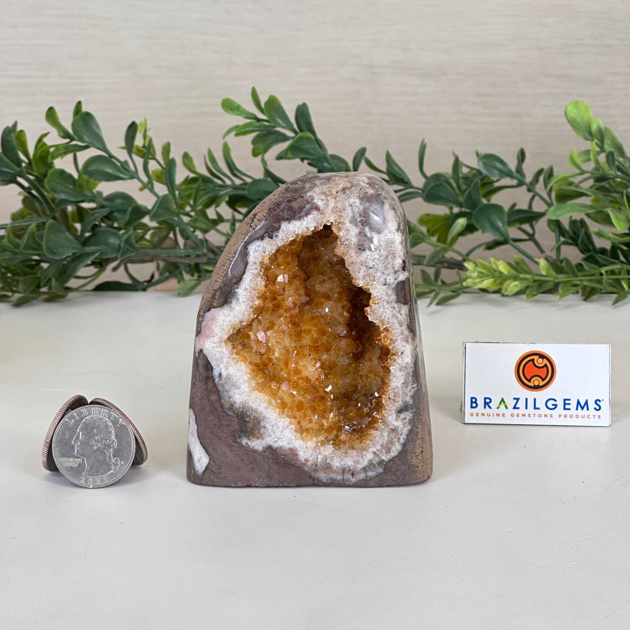 Extra Plus Quality Citrine Cluster w/ flat base, 3.4" Tall 5612 - 0210 - Brazil GemsBrazil GemsExtra Plus Quality Citrine Cluster w/ flat base, 3.4" Tall 5612 - 0210Small Clusters with Flat Bases5612 - 0210
