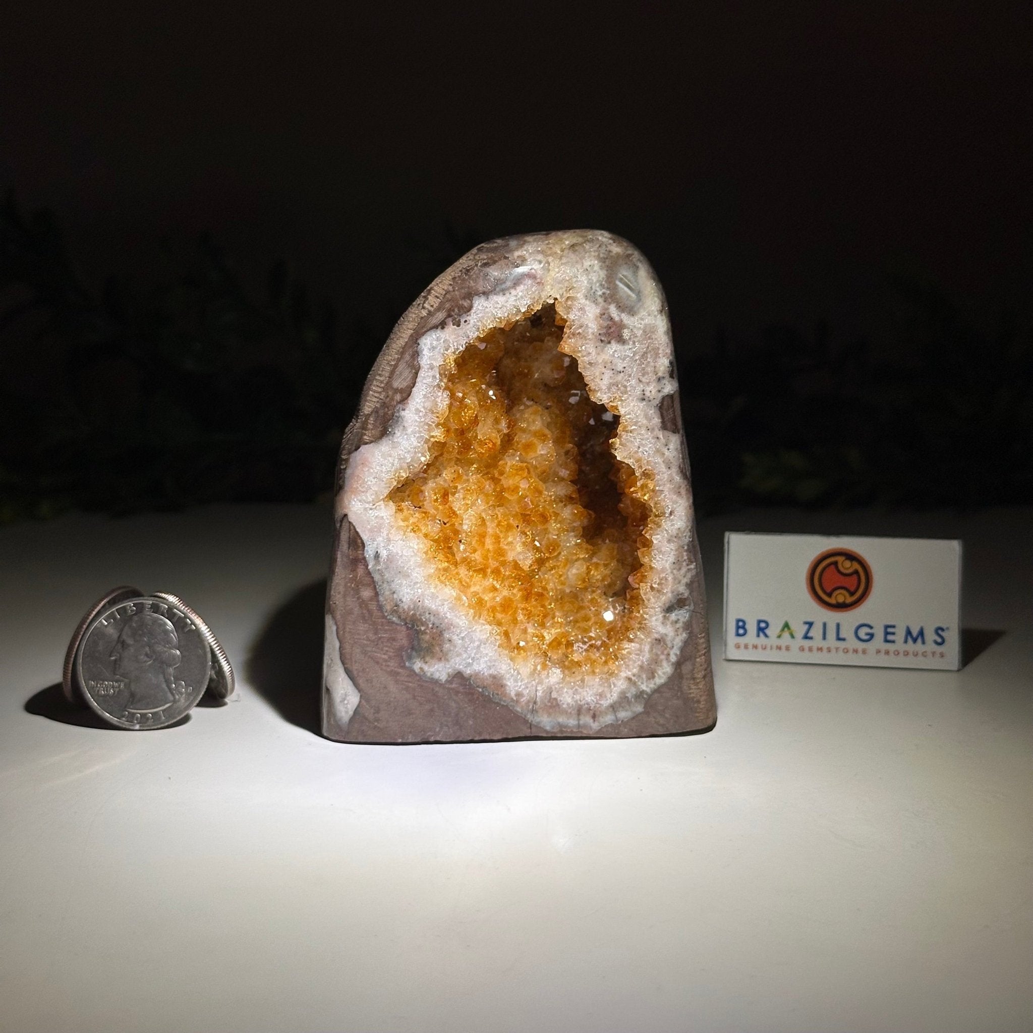 Extra Plus Quality Citrine Cluster w/ flat base, 3.4" Tall 5612 - 0210 - Brazil GemsBrazil GemsExtra Plus Quality Citrine Cluster w/ flat base, 3.4" Tall 5612 - 0210Small Clusters with Flat Bases5612 - 0210