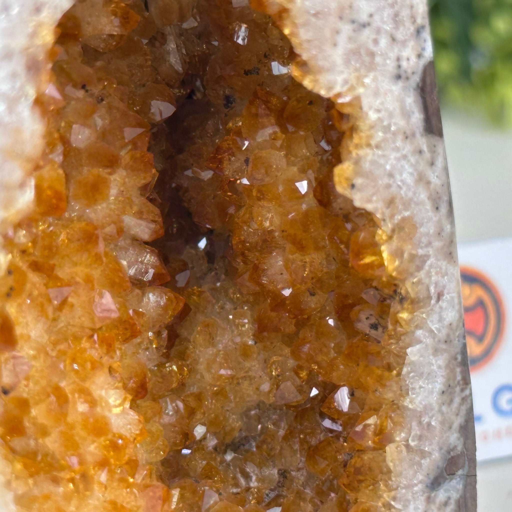 Extra Plus Quality Citrine Cluster w/ flat base, 3.4" Tall 5612 - 0210 - Brazil GemsBrazil GemsExtra Plus Quality Citrine Cluster w/ flat base, 3.4" Tall 5612 - 0210Small Clusters with Flat Bases5612 - 0210