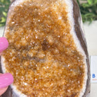 Extra Plus Quality Citrine Cluster w/ flat base, 3.6" Tall 5612 - 0184 - Brazil GemsBrazil GemsExtra Plus Quality Citrine Cluster w/ flat base, 3.6" Tall 5612 - 0184Small Clusters with Flat Bases5612 - 0184