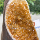 Extra Plus Quality Citrine Cluster w/ flat base, 3.6" Tall 5612 - 0184 - Brazil GemsBrazil GemsExtra Plus Quality Citrine Cluster w/ flat base, 3.6" Tall 5612 - 0184Small Clusters with Flat Bases5612 - 0184