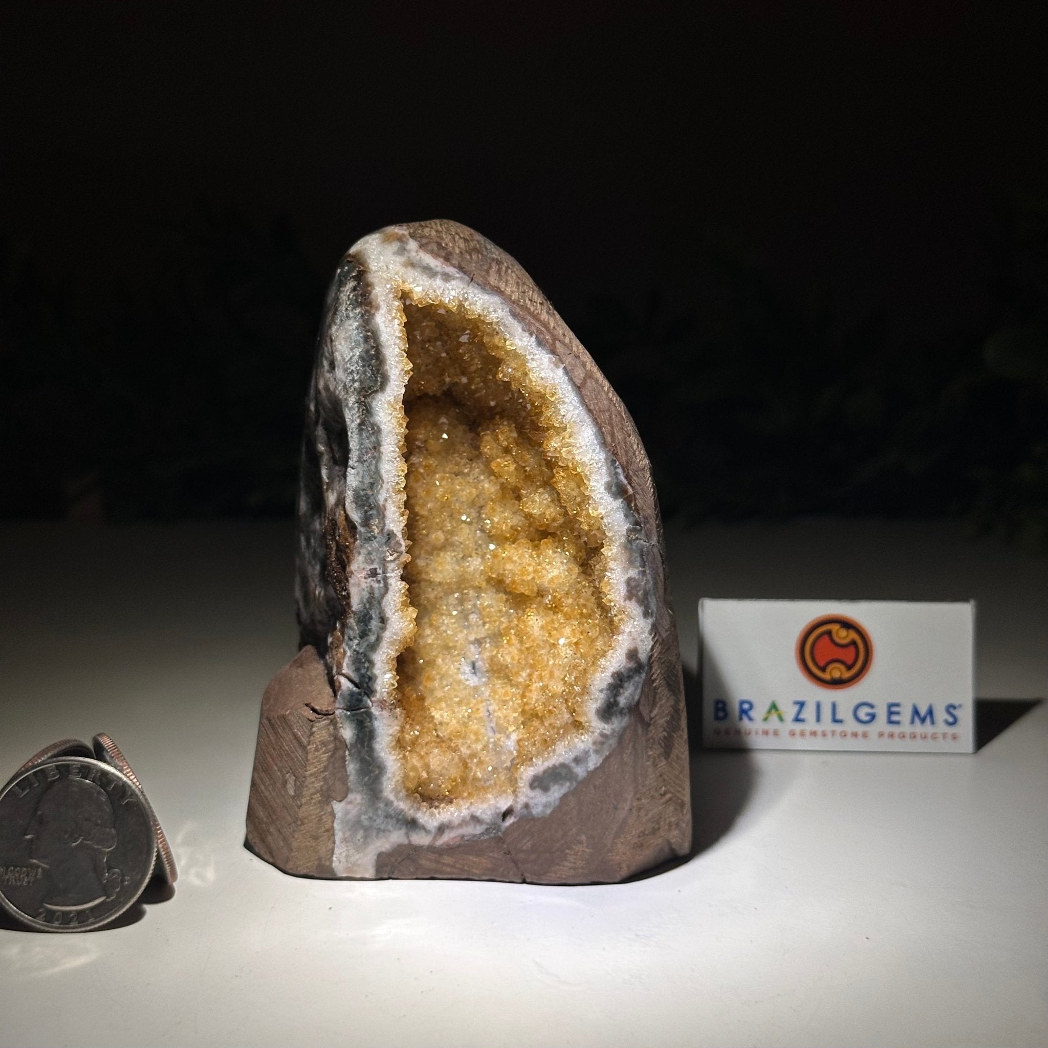 Extra Plus Quality Citrine Cluster w/ flat base, 3.7" Tall 5612 - 0179 - Brazil GemsBrazil GemsExtra Plus Quality Citrine Cluster w/ flat base, 3.7" Tall 5612 - 0179Small Clusters with Flat Bases5612 - 0179