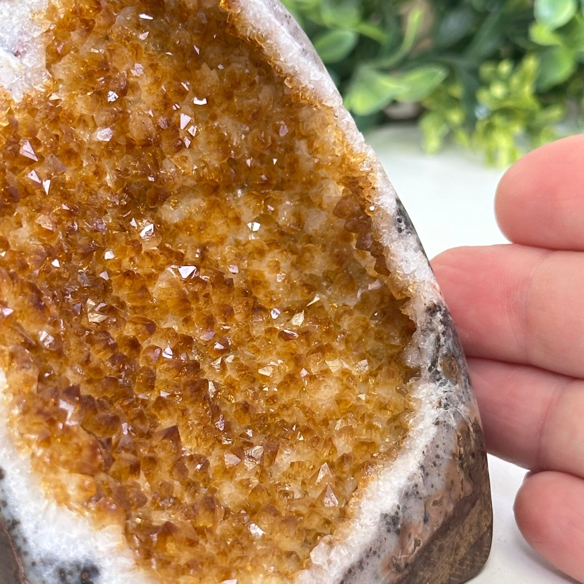 Extra Plus Quality Citrine Cluster w/ flat base, 3.7" Tall 5612 - 0222 - Brazil GemsBrazil GemsExtra Plus Quality Citrine Cluster w/ flat base, 3.7" Tall 5612 - 0222Small Clusters with Flat Bases5612 - 0222