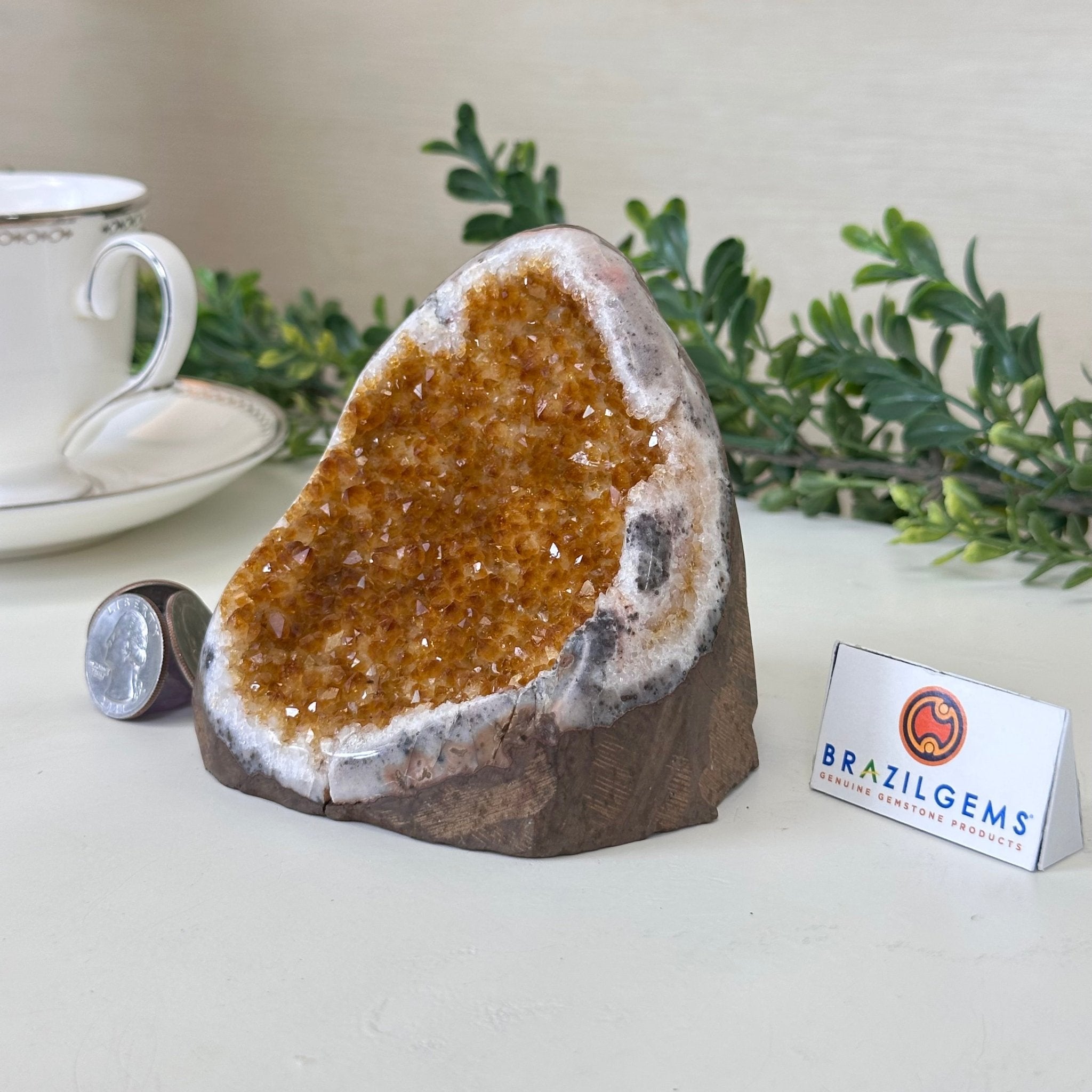 Extra Plus Quality Citrine Cluster w/ flat base, 3.7" Tall 5612 - 0222 - Brazil GemsBrazil GemsExtra Plus Quality Citrine Cluster w/ flat base, 3.7" Tall 5612 - 0222Small Clusters with Flat Bases5612 - 0222