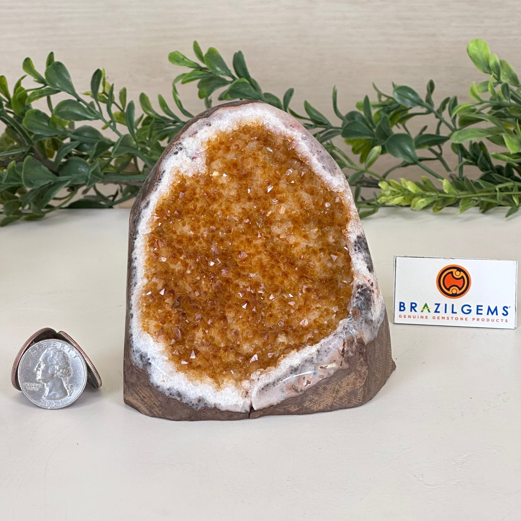Extra Plus Quality Citrine Cluster w/ flat base, 3.7" Tall 5612 - 0222 - Brazil GemsBrazil GemsExtra Plus Quality Citrine Cluster w/ flat base, 3.7" Tall 5612 - 0222Small Clusters with Flat Bases5612 - 0222