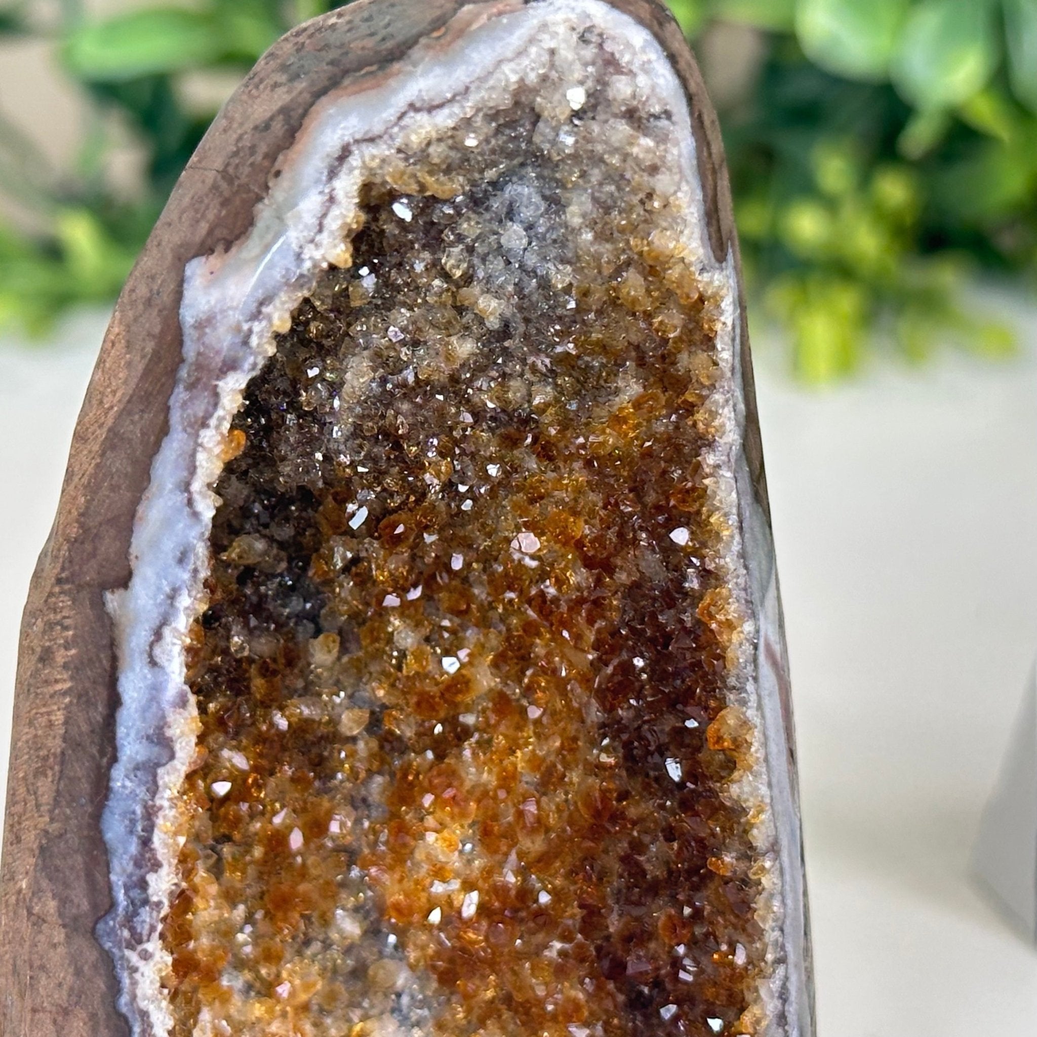 Extra Plus Quality Citrine Cluster w/ flat base, 3.8" Tall 5612 - 0176 - Brazil GemsBrazil GemsExtra Plus Quality Citrine Cluster w/ flat base, 3.8" Tall 5612 - 0176Small Clusters with Flat Bases5612 - 0176