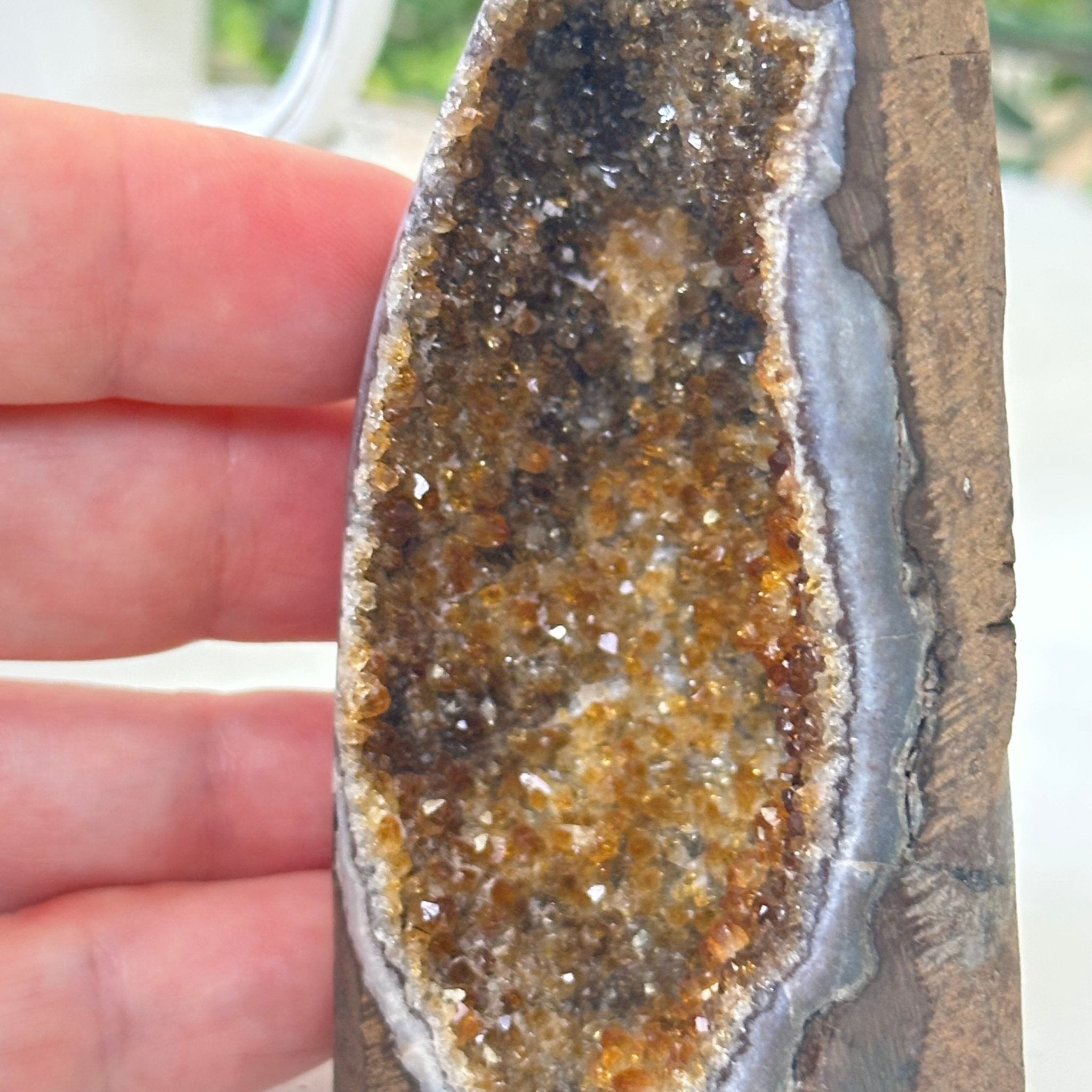 Extra Plus Quality Citrine Cluster w/ flat base, 3.8" Tall 5612 - 0176 - Brazil GemsBrazil GemsExtra Plus Quality Citrine Cluster w/ flat base, 3.8" Tall 5612 - 0176Small Clusters with Flat Bases5612 - 0176