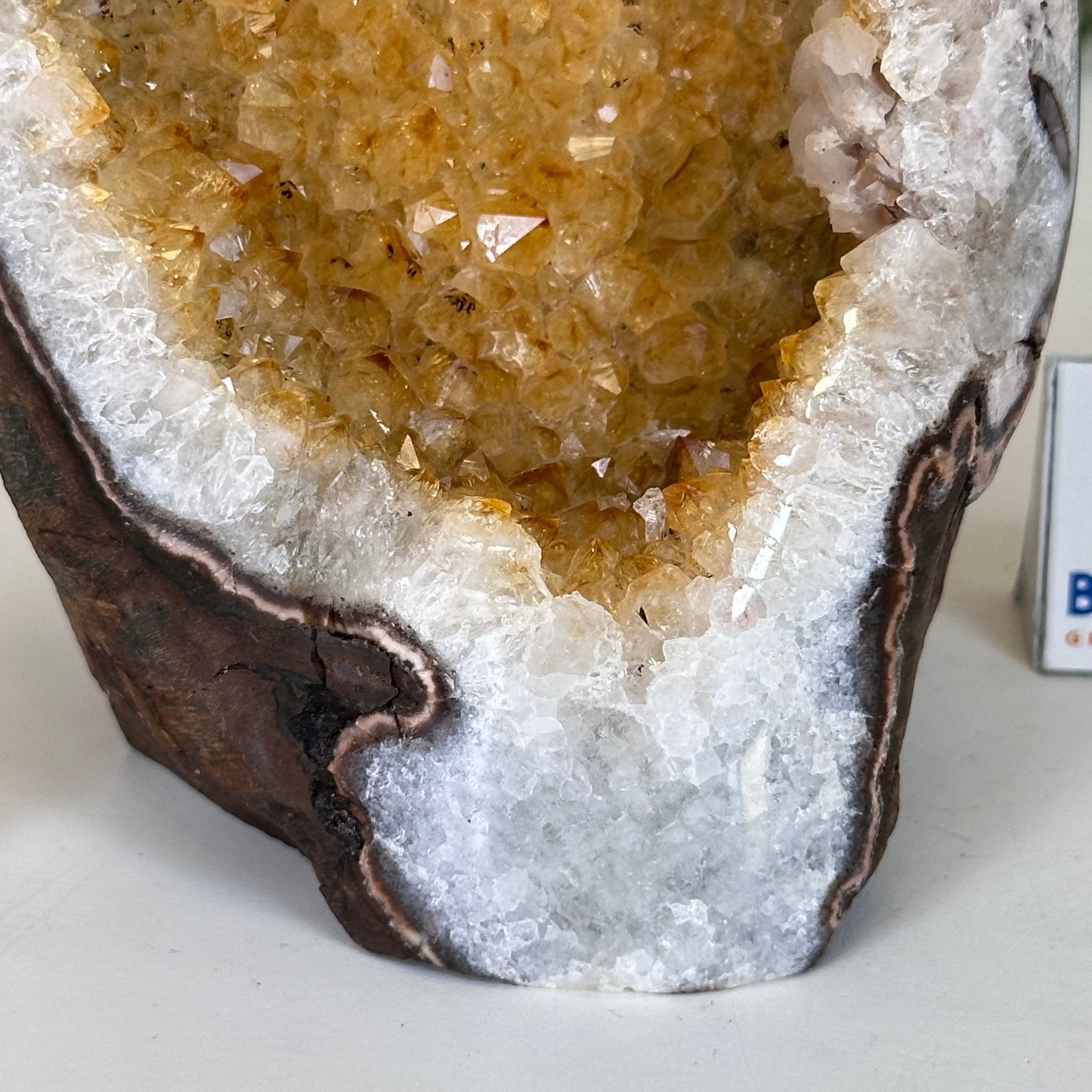Extra Plus Quality Citrine Cluster w/ flat base, 3.8" Tall 5612 - 0208 - Brazil GemsBrazil GemsExtra Plus Quality Citrine Cluster w/ flat base, 3.8" Tall 5612 - 0208Small Clusters with Flat Bases5612 - 0208