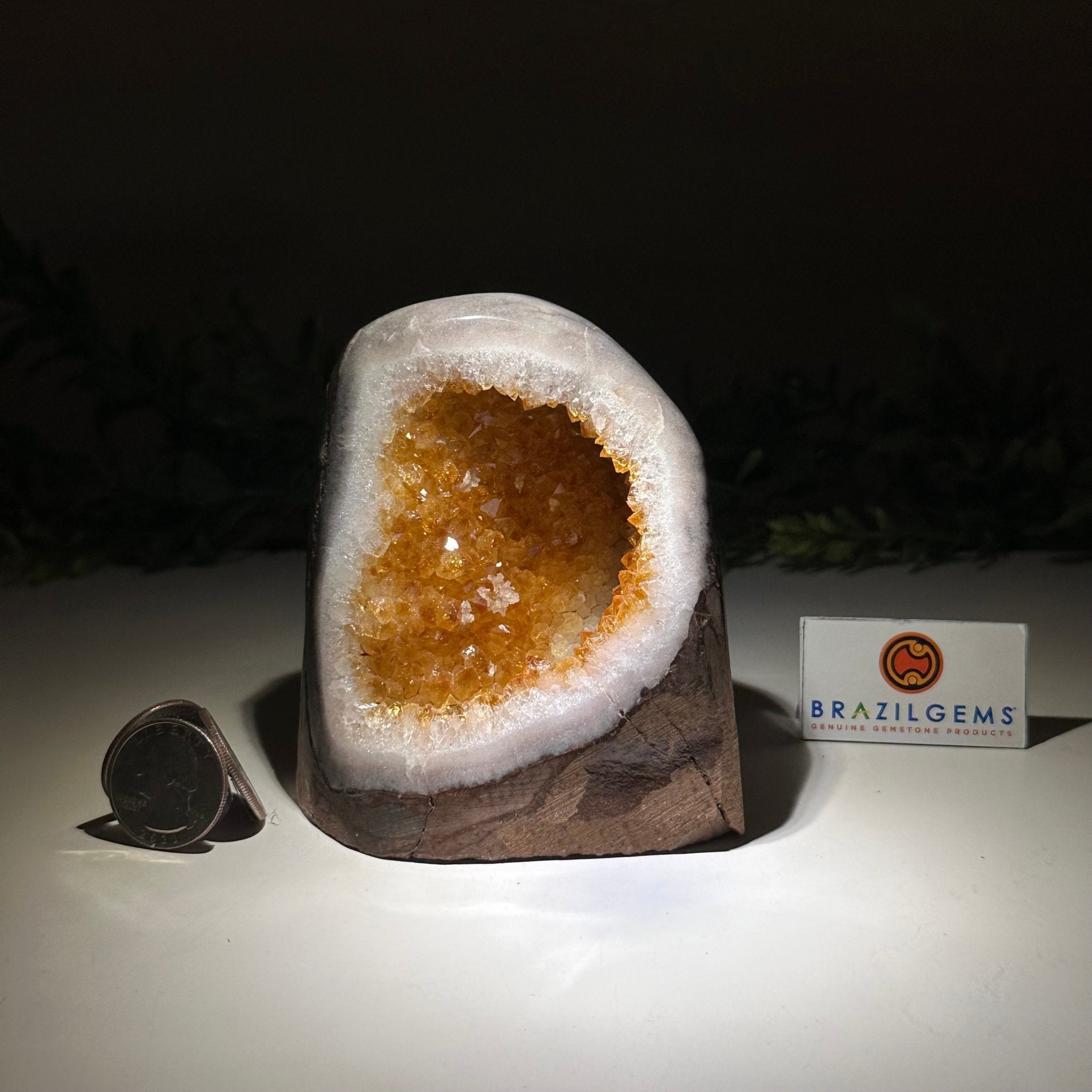 Extra Plus Quality Citrine Cluster w/ flat base, 3.9" Tall 5612 - 0227 - Brazil GemsBrazil GemsExtra Plus Quality Citrine Cluster w/ flat base, 3.9" Tall 5612 - 0227Small Clusters with Flat Bases5612 - 0227