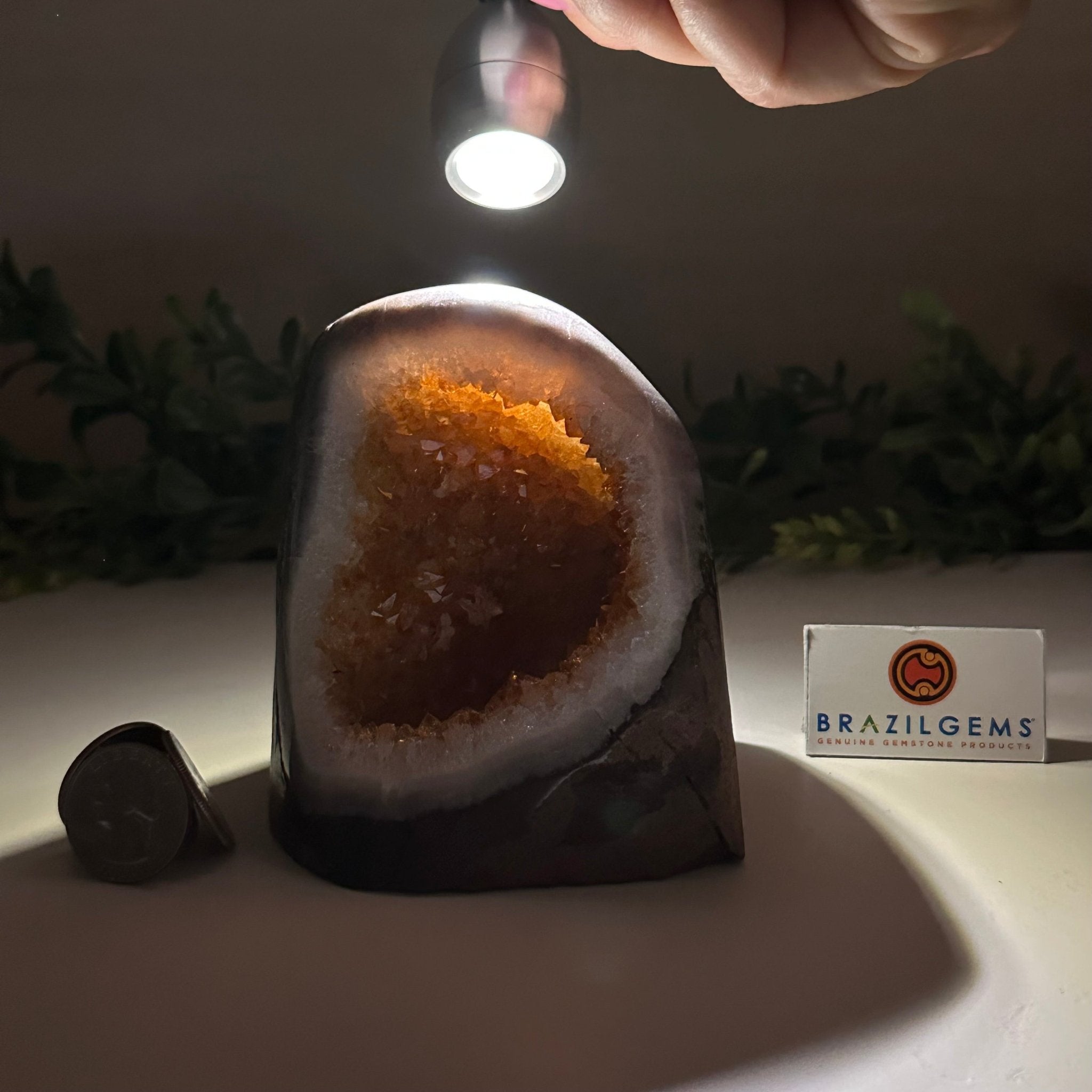 Extra Plus Quality Citrine Cluster w/ flat base, 3.9" Tall 5612 - 0227 - Brazil GemsBrazil GemsExtra Plus Quality Citrine Cluster w/ flat base, 3.9" Tall 5612 - 0227Small Clusters with Flat Bases5612 - 0227