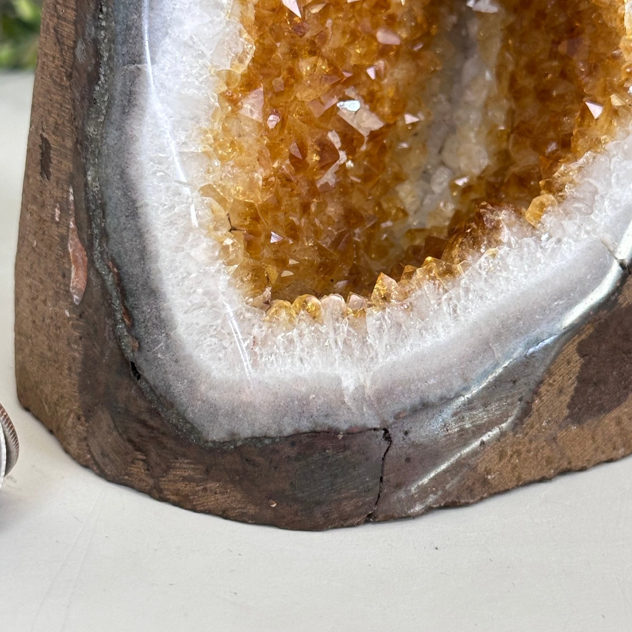 Extra Plus Quality Citrine Cluster w/ flat base, 3.9" Tall 5612 - 0227 - Brazil GemsBrazil GemsExtra Plus Quality Citrine Cluster w/ flat base, 3.9" Tall 5612 - 0227Small Clusters with Flat Bases5612 - 0227