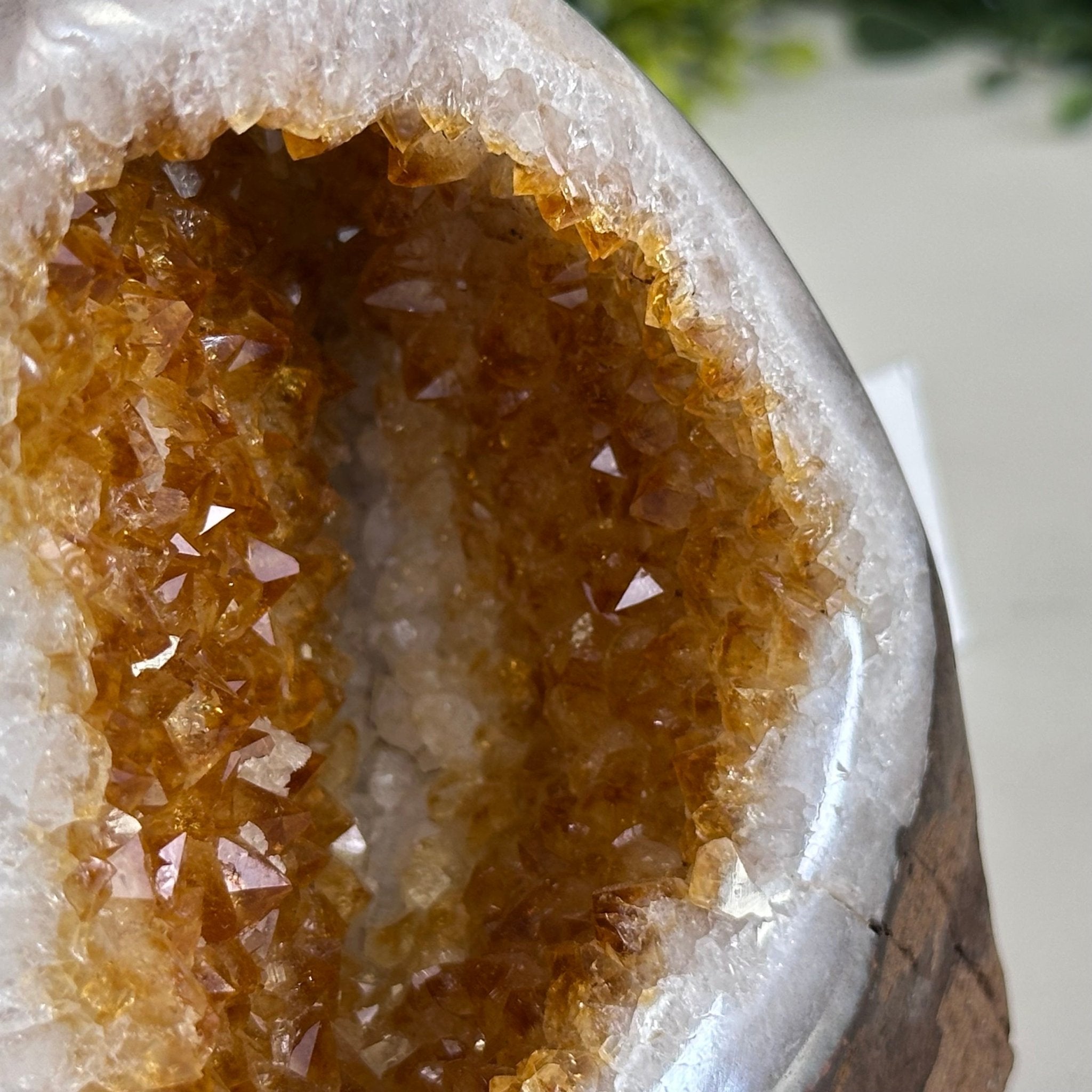 Extra Plus Quality Citrine Cluster w/ flat base, 3.9" Tall 5612 - 0227 - Brazil GemsBrazil GemsExtra Plus Quality Citrine Cluster w/ flat base, 3.9" Tall 5612 - 0227Small Clusters with Flat Bases5612 - 0227