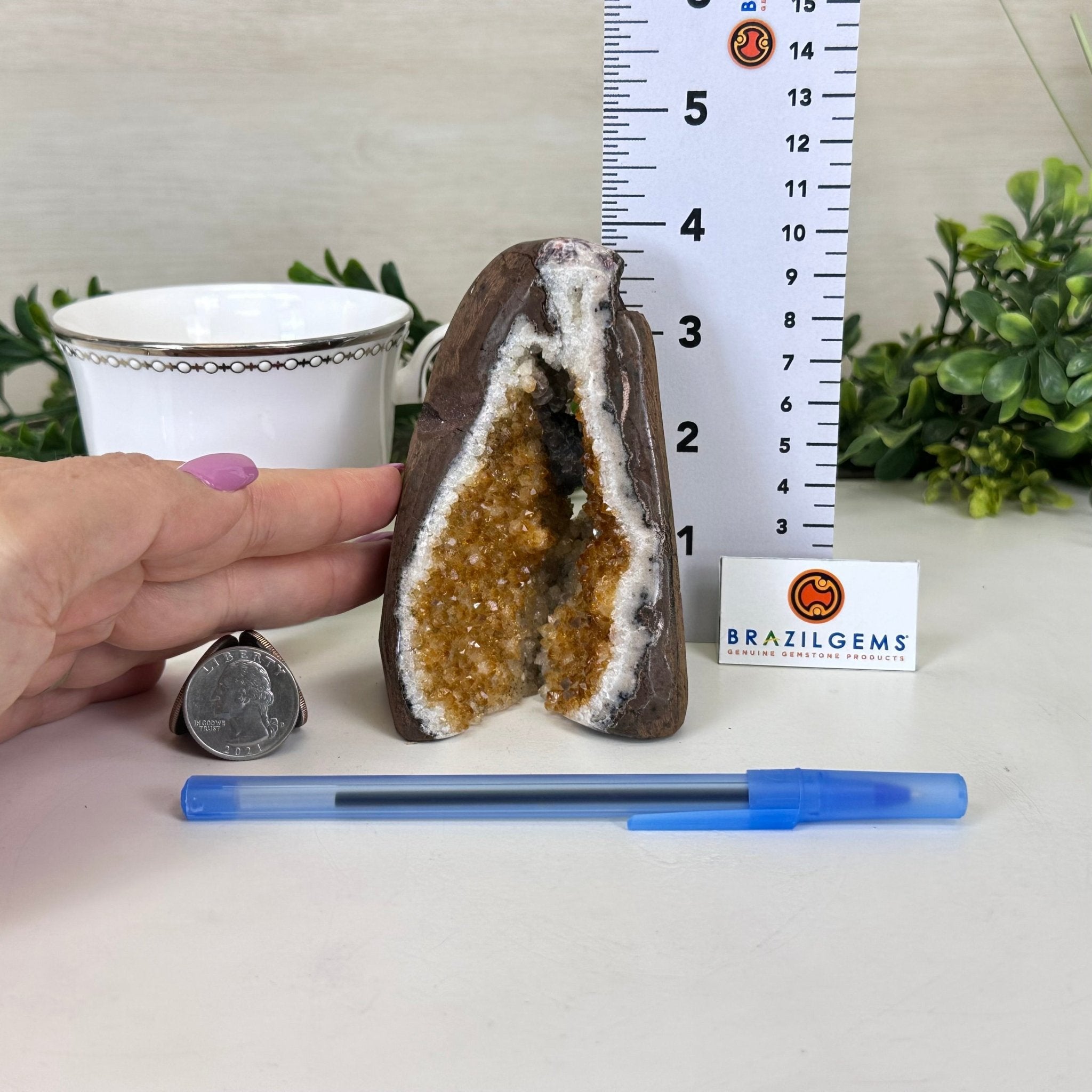 Extra Plus Quality Citrine Cluster w/ flat base, 4" Tall 5612 - 0188 - Brazil GemsBrazil GemsExtra Plus Quality Citrine Cluster w/ flat base, 4" Tall 5612 - 0188Small Clusters with Flat Bases5612 - 0188