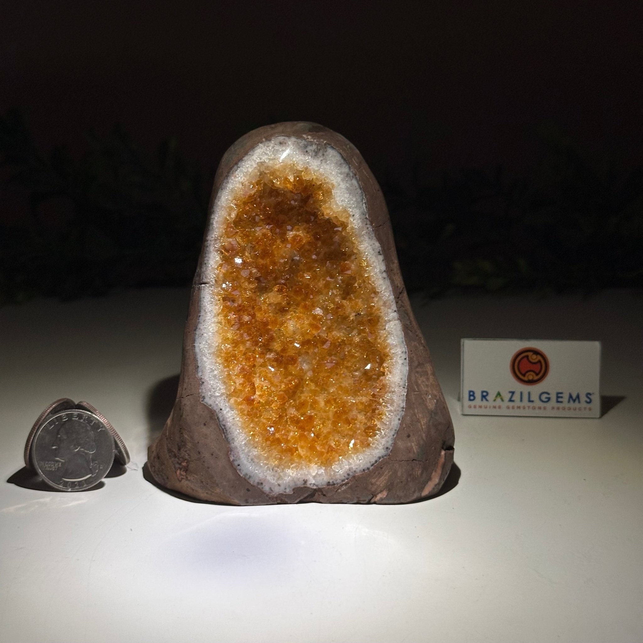 Extra Plus Quality Citrine Cluster w/ flat base, 4.1" Tall 5612 - 0209 - Brazil GemsBrazil GemsExtra Plus Quality Citrine Cluster w/ flat base, 4.1" Tall 5612 - 0209Small Clusters with Flat Bases5612 - 0209