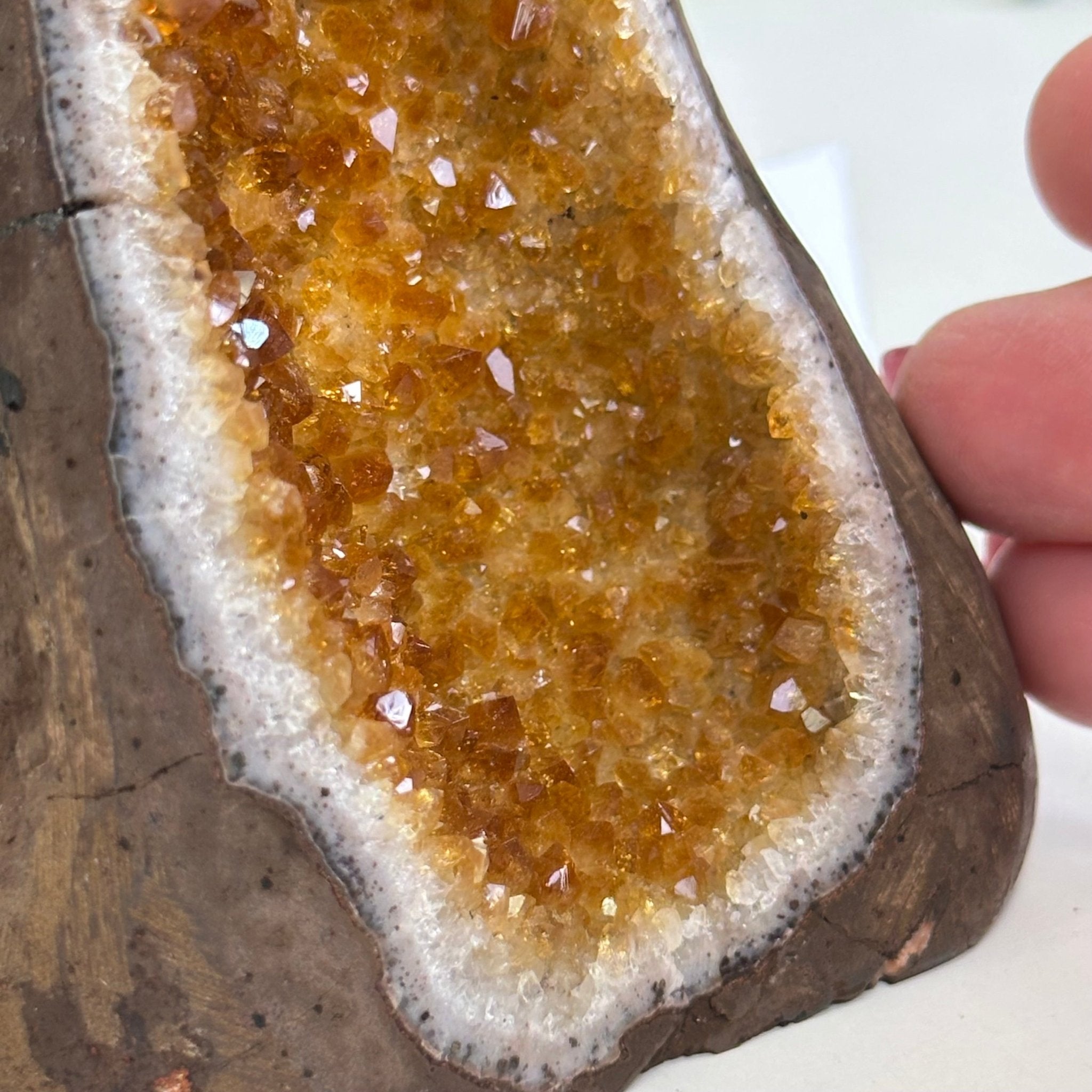 Extra Plus Quality Citrine Cluster w/ flat base, 4.1" Tall 5612 - 0209 - Brazil GemsBrazil GemsExtra Plus Quality Citrine Cluster w/ flat base, 4.1" Tall 5612 - 0209Small Clusters with Flat Bases5612 - 0209