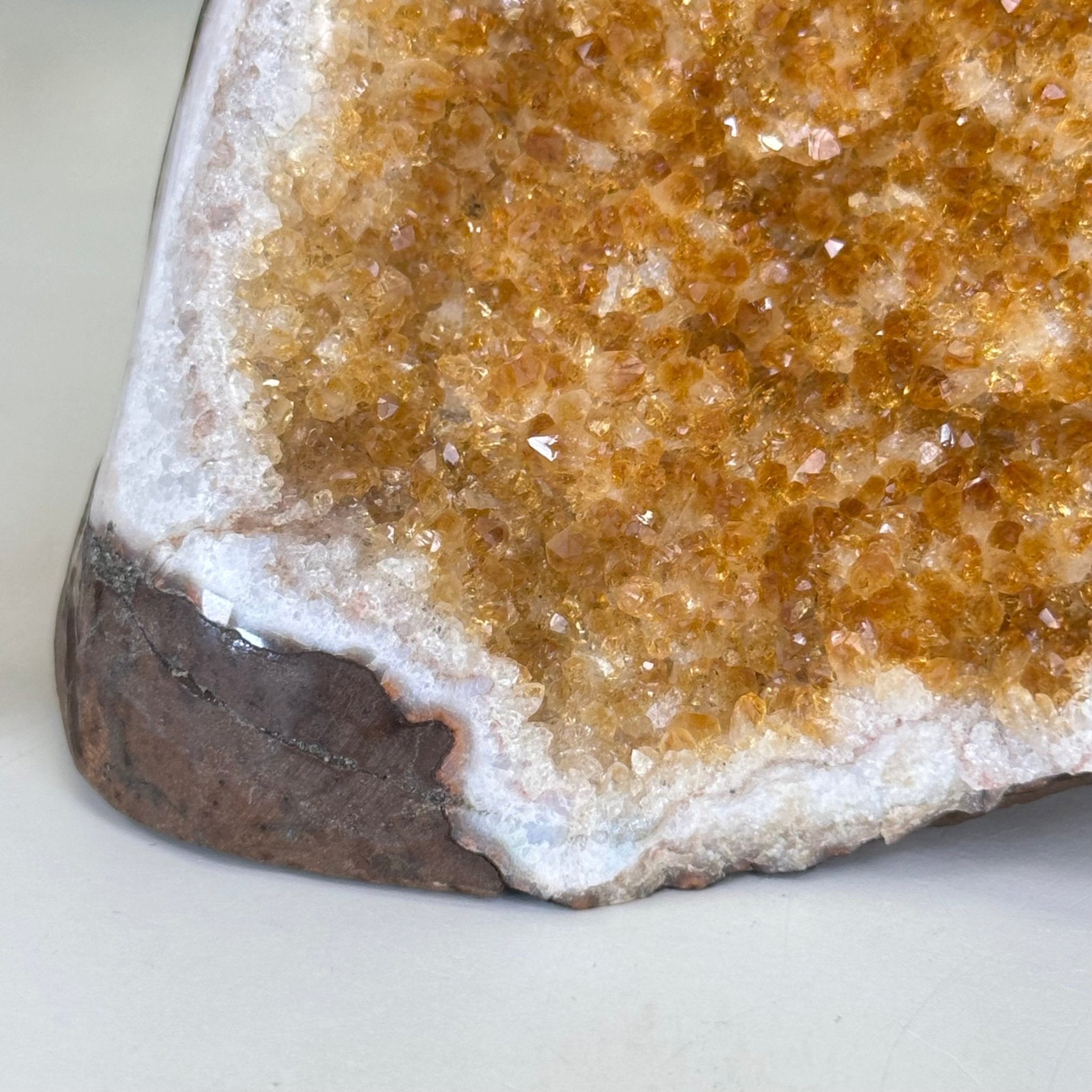 Extra Plus Quality Citrine Cluster w/ flat base, 4.1" Tall 5612 - 0218 - Brazil GemsBrazil GemsExtra Plus Quality Citrine Cluster w/ flat base, 4.1" Tall 5612 - 0218Small Clusters with Flat Bases5612 - 0218