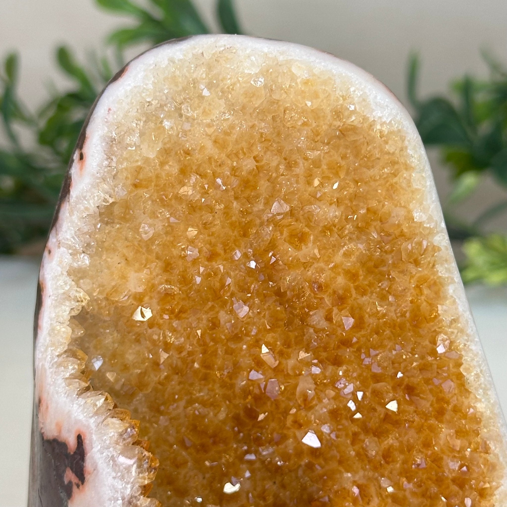 Extra Plus Quality Citrine Cluster w/ flat base, 4.2" Tall 5612 - 0201 - Brazil GemsBrazil GemsExtra Plus Quality Citrine Cluster w/ flat base, 4.2" Tall 5612 - 0201Small Clusters with Flat Bases5612 - 0201