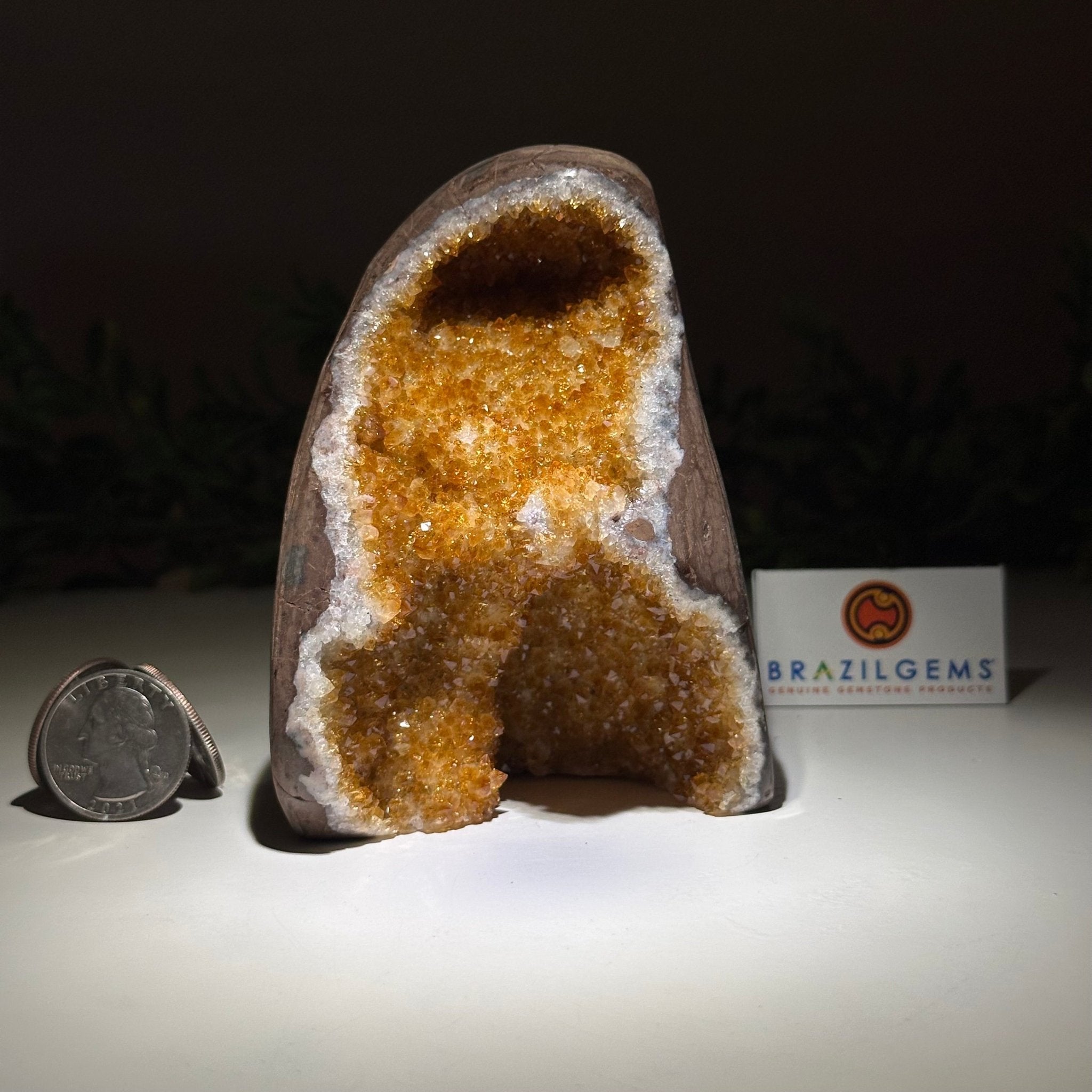 Extra Plus Quality Citrine Cluster w/ flat base, 4.2" Tall 5612 - 0202 - Brazil GemsBrazil GemsExtra Plus Quality Citrine Cluster w/ flat base, 4.2" Tall 5612 - 0202Small Clusters with Flat Bases5612 - 0202