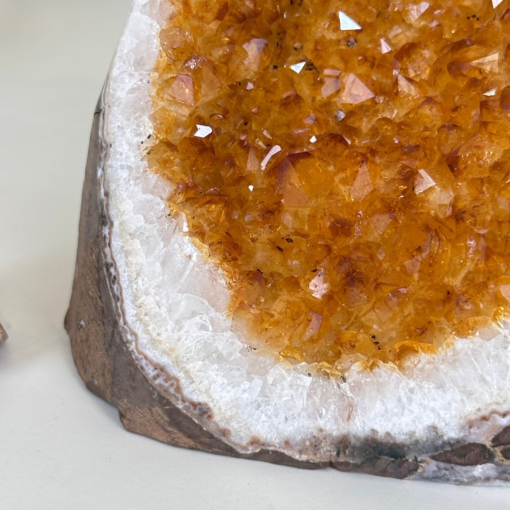 Extra Plus Quality Citrine Cluster w/ flat base, 4.2" Tall 5612 - 0220 - Brazil GemsBrazil GemsExtra Plus Quality Citrine Cluster w/ flat base, 4.2" Tall 5612 - 0220Small Clusters with Flat Bases5612 - 0220