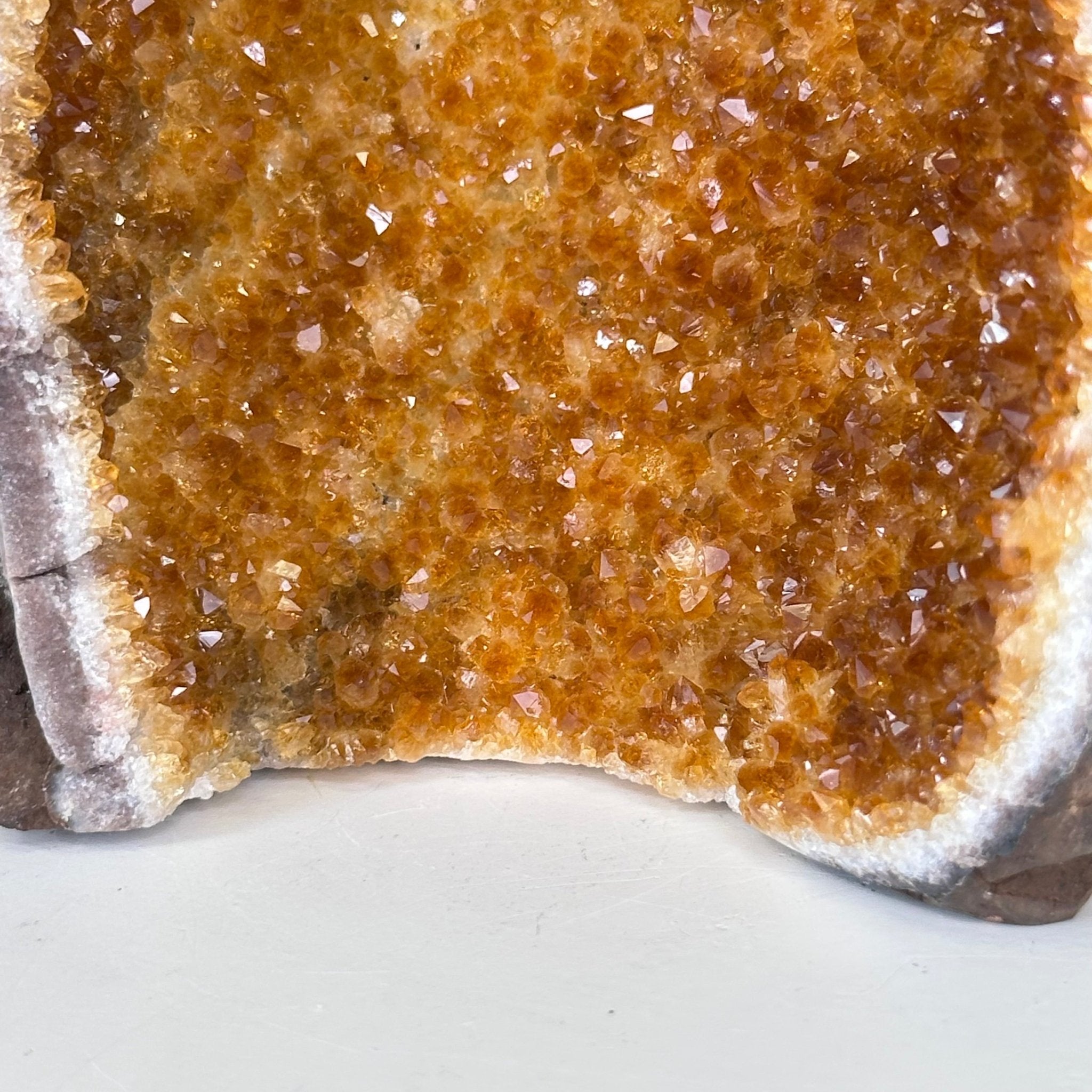Extra Plus Quality Citrine Cluster w/ flat base, 4.3" Tall 5612 - 0203 - Brazil GemsBrazil GemsExtra Plus Quality Citrine Cluster w/ flat base, 4.3" Tall 5612 - 0203Small Clusters with Flat Bases5612 - 0203