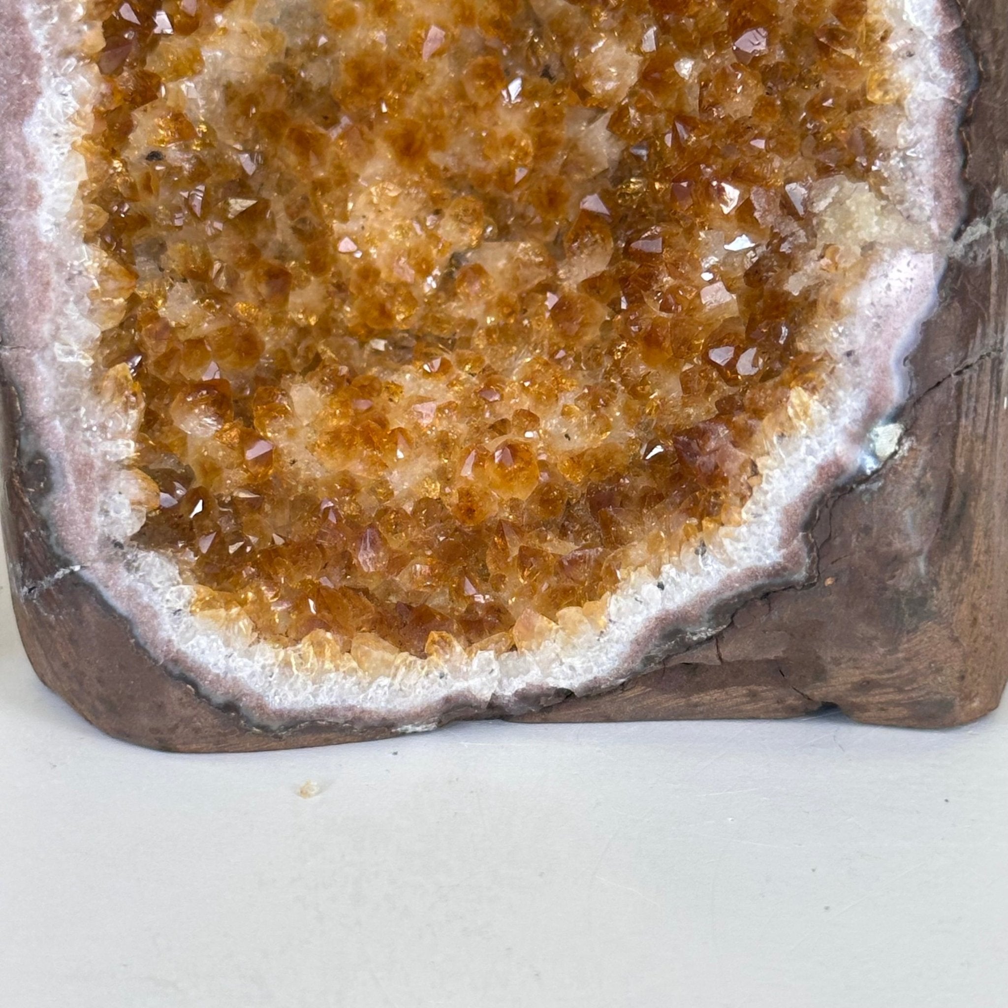 Extra Plus Quality Citrine Cluster w/ flat base, 4.4" Tall 5612 - 0213 - Brazil GemsBrazil GemsExtra Plus Quality Citrine Cluster w/ flat base, 4.4" Tall 5612 - 0213Small Clusters with Flat Bases5612 - 0213
