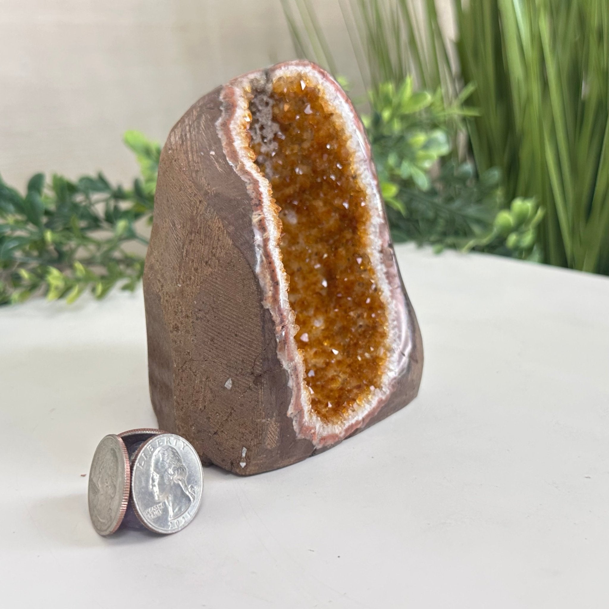 Extra Plus Quality Citrine Cluster w/ flat base, 4.4" Tall 5612 - 0232 - Brazil GemsBrazil GemsExtra Plus Quality Citrine Cluster w/ flat base, 4.4" Tall 5612 - 0232Small Clusters with Flat Bases5612 - 0232