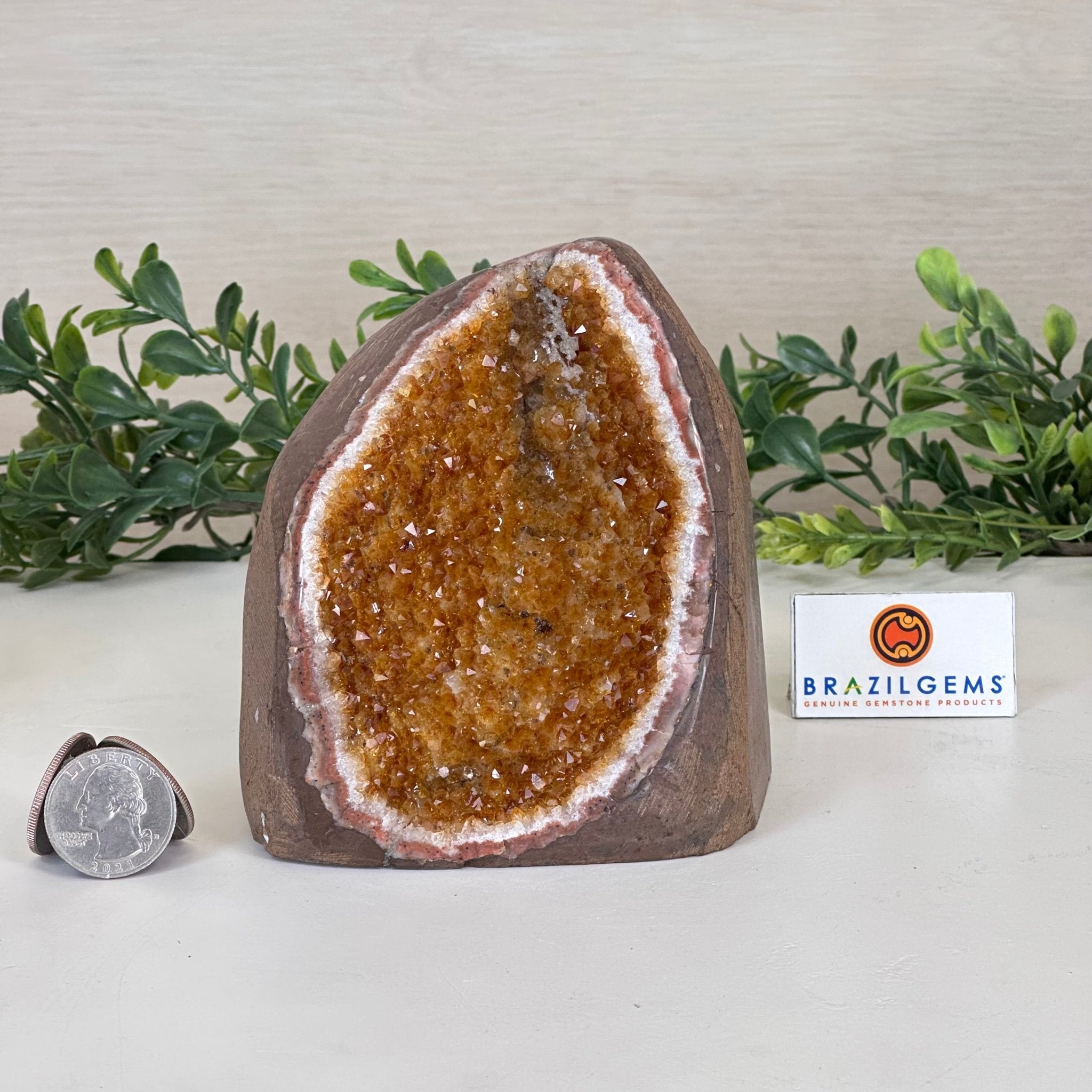 Extra Plus Quality Citrine Cluster w/ flat base, 4.4" Tall 5612 - 0232 - Brazil GemsBrazil GemsExtra Plus Quality Citrine Cluster w/ flat base, 4.4" Tall 5612 - 0232Small Clusters with Flat Bases5612 - 0232
