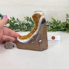 Extra Plus Quality Citrine Cluster w/ flat base, 4.6" Tall 5612 - 0215 - Brazil GemsBrazil GemsExtra Plus Quality Citrine Cluster w/ flat base, 4.6" Tall 5612 - 0215Small Clusters with Flat Bases5612 - 0215