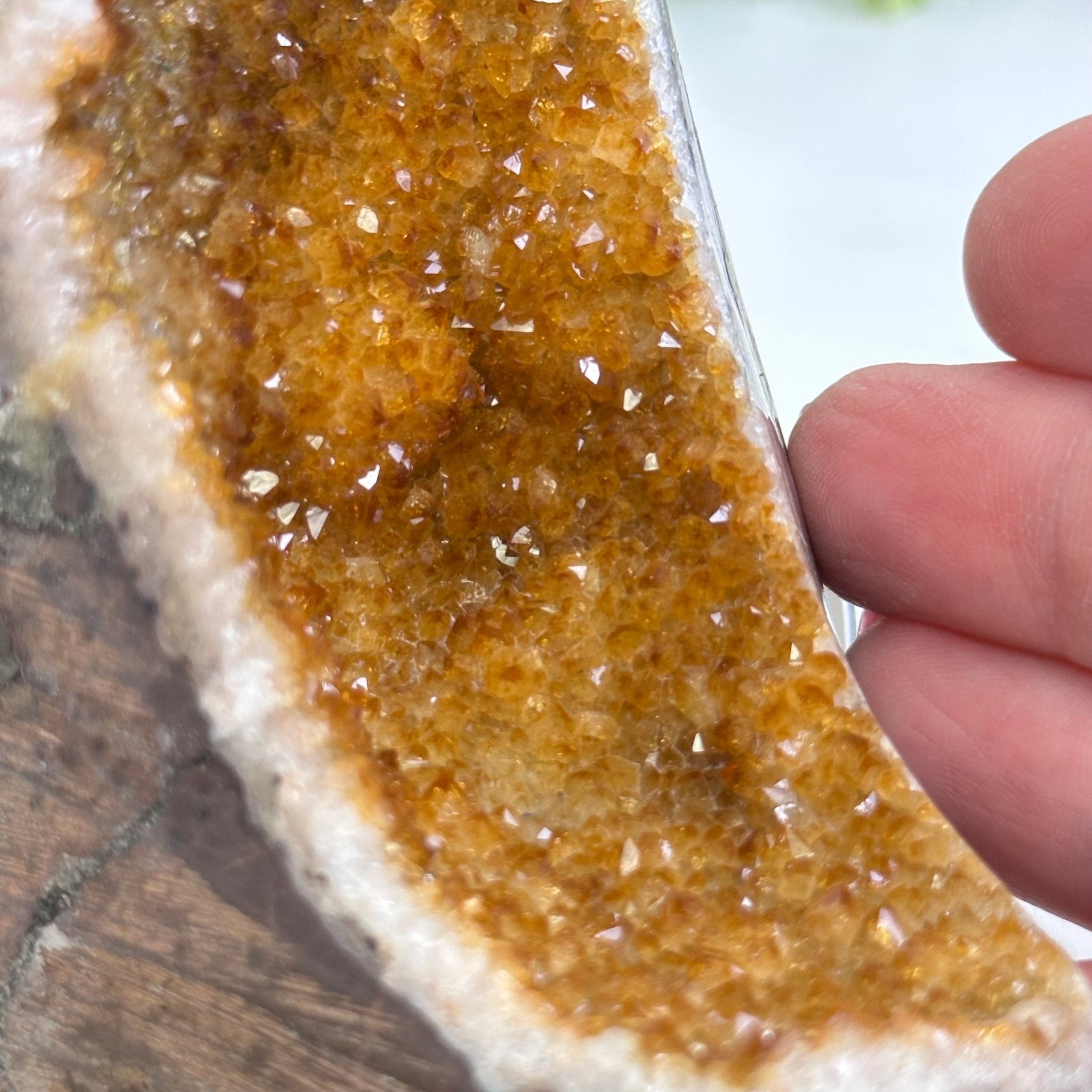 Extra Plus Quality Citrine Cluster w/ flat base, 4.6" Tall 5612 - 0215 - Brazil GemsBrazil GemsExtra Plus Quality Citrine Cluster w/ flat base, 4.6" Tall 5612 - 0215Small Clusters with Flat Bases5612 - 0215