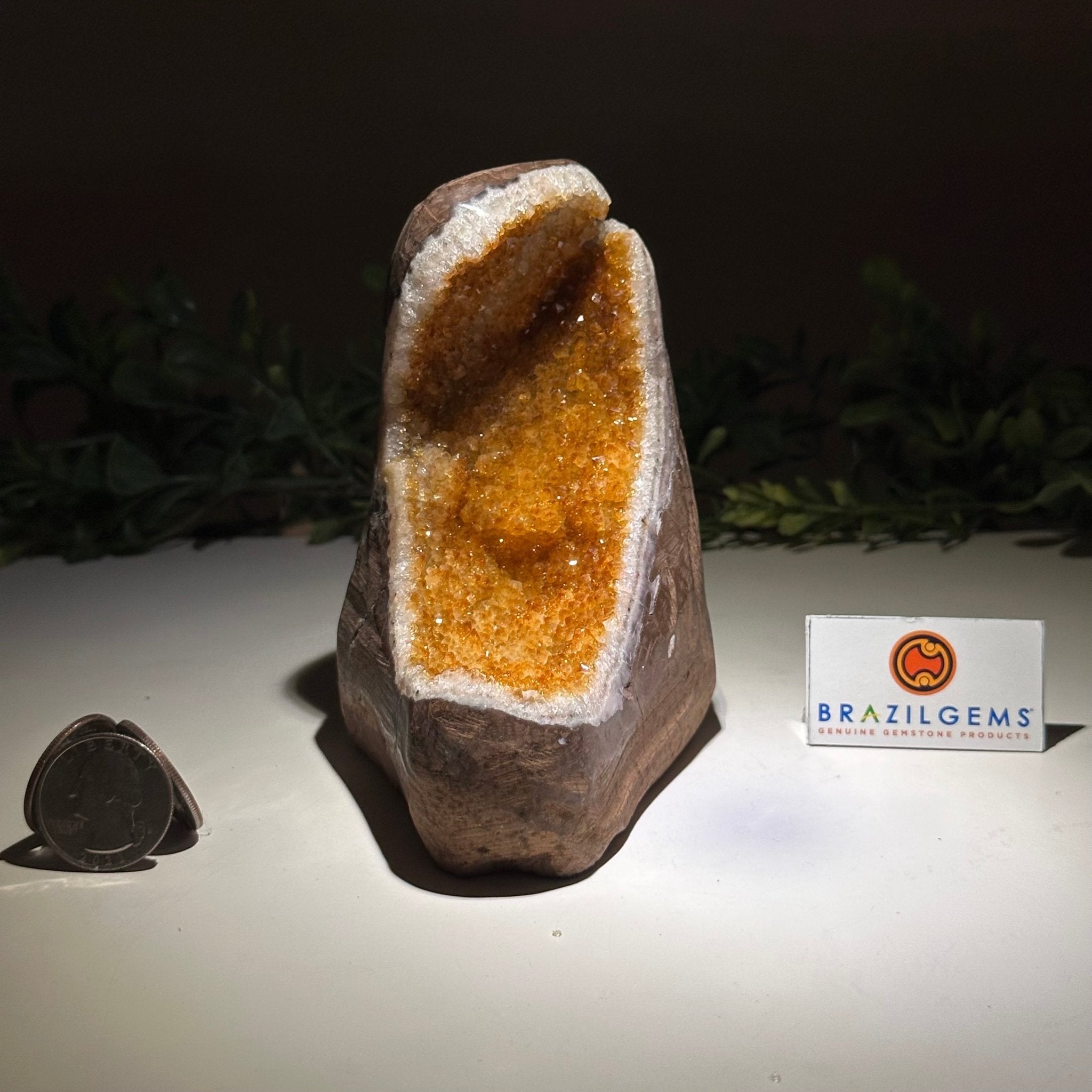 Extra Plus Quality Citrine Cluster w/ flat base, 4.6" Tall 5612 - 0215 - Brazil GemsBrazil GemsExtra Plus Quality Citrine Cluster w/ flat base, 4.6" Tall 5612 - 0215Small Clusters with Flat Bases5612 - 0215