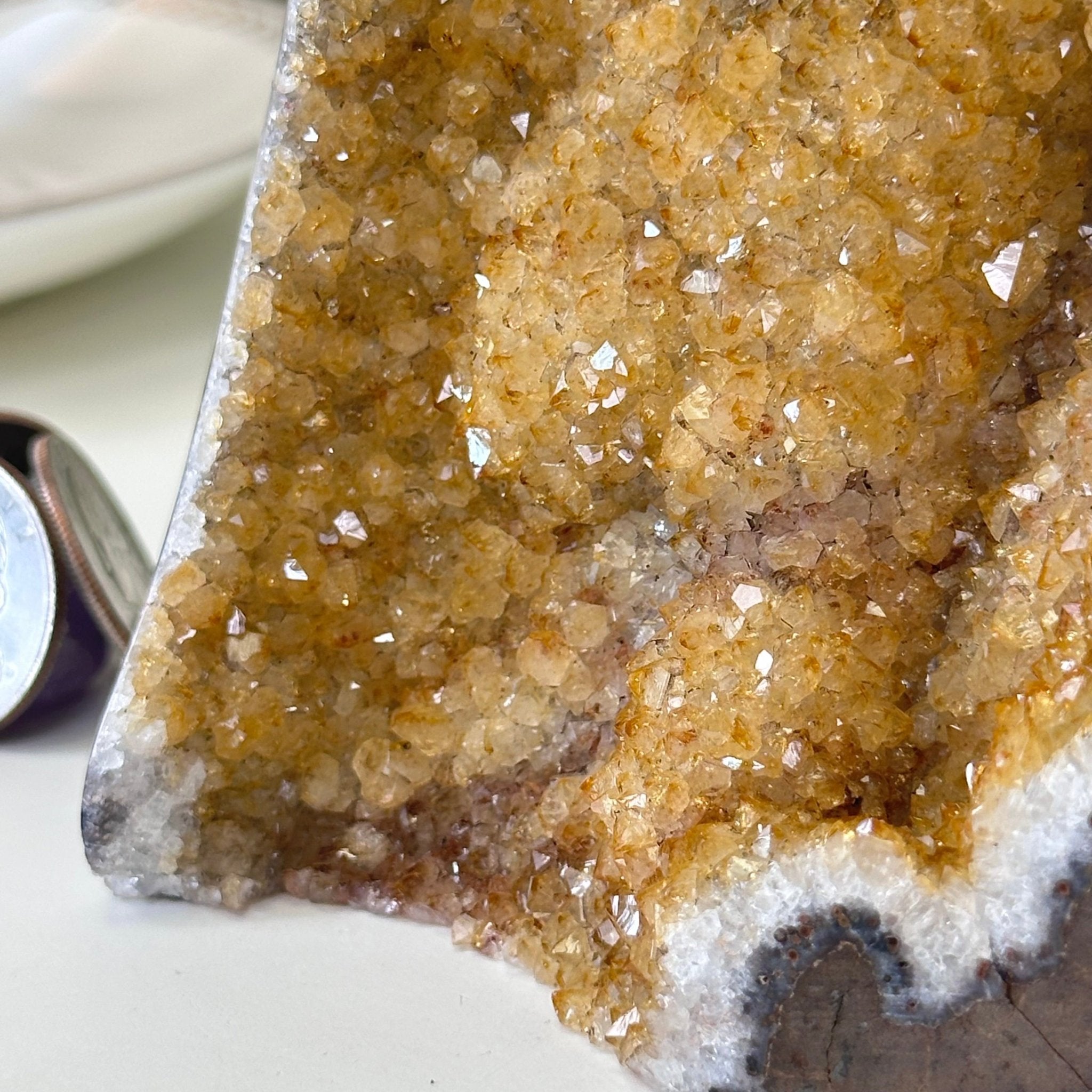 Extra Plus Quality Citrine Cluster w/ flat base, 5.2" Tall 5612 - 0239 - Brazil GemsBrazil GemsExtra Plus Quality Citrine Cluster w/ flat base, 5.2" Tall 5612 - 0239Small Clusters with Flat Bases5612 - 0239