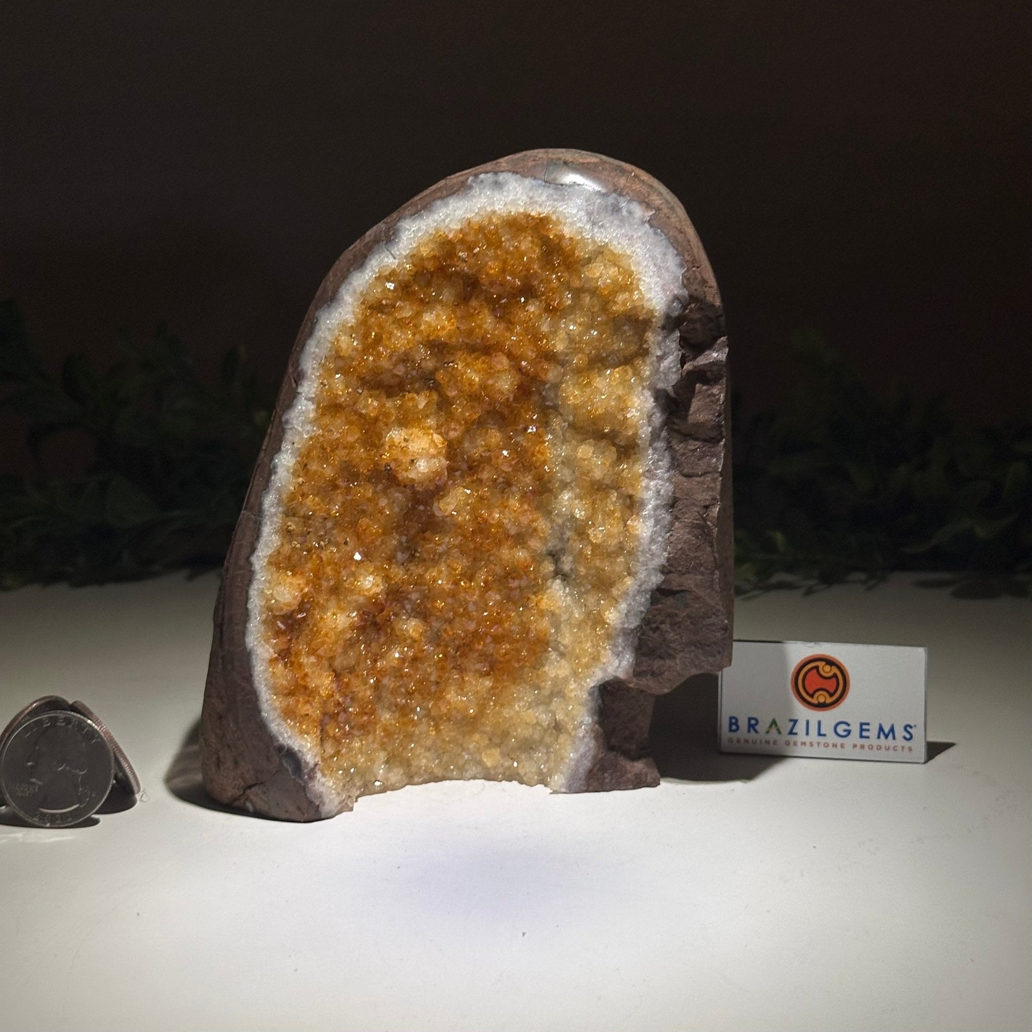 Extra Plus Quality Citrine Cluster w/ flat base, 5.5" Tall 5612 - 0233 - Brazil GemsBrazil GemsExtra Plus Quality Citrine Cluster w/ flat base, 5.5" Tall 5612 - 0233Small Clusters with Flat Bases5612 - 0233