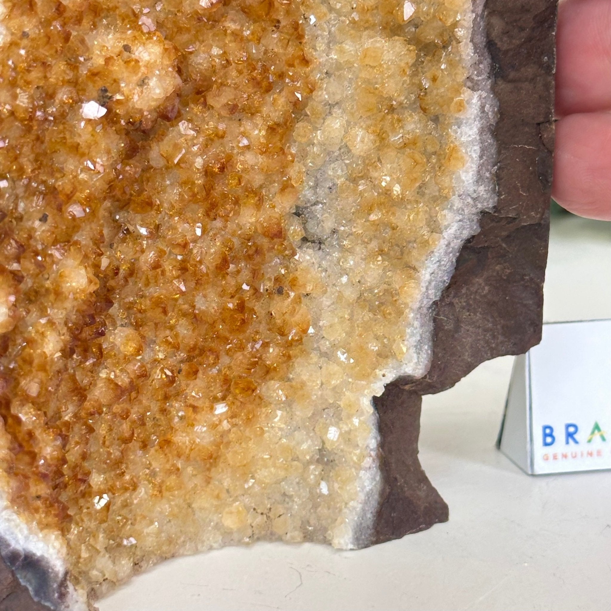 Extra Plus Quality Citrine Cluster w/ flat base, 5.5" Tall 5612 - 0233 - Brazil GemsBrazil GemsExtra Plus Quality Citrine Cluster w/ flat base, 5.5" Tall 5612 - 0233Small Clusters with Flat Bases5612 - 0233