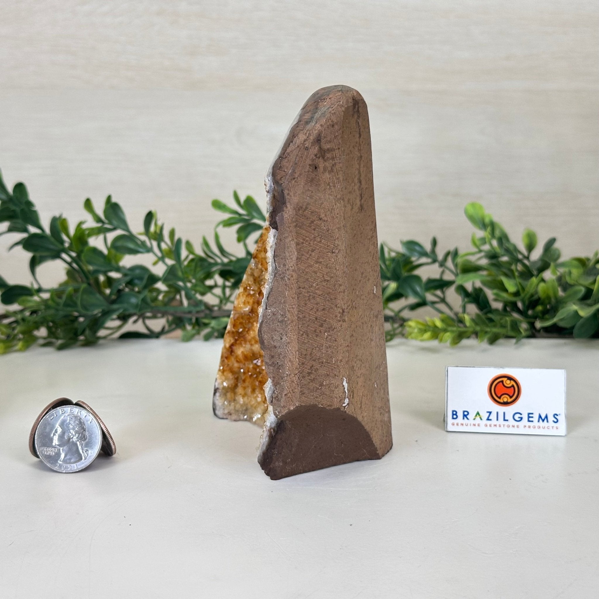 Extra Plus Quality Citrine Cluster w/ flat base, 5.5" Tall 5612 - 0233 - Brazil GemsBrazil GemsExtra Plus Quality Citrine Cluster w/ flat base, 5.5" Tall 5612 - 0233Small Clusters with Flat Bases5612 - 0233