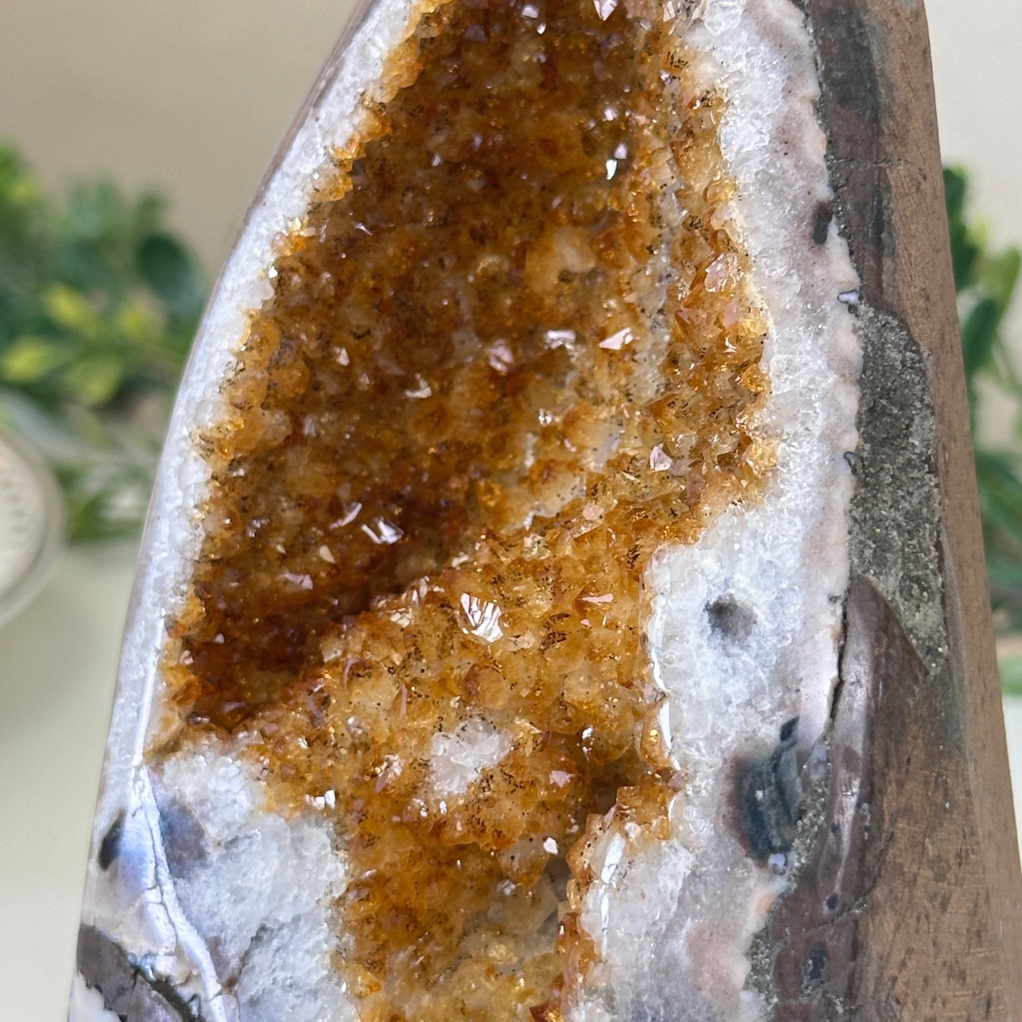 Extra Plus Quality Citrine Cluster w/ flat base, 5.6" Tall 5612 - 0235 - Brazil GemsBrazil GemsExtra Plus Quality Citrine Cluster w/ flat base, 5.6" Tall 5612 - 0235Small Clusters with Flat Bases5612 - 0235