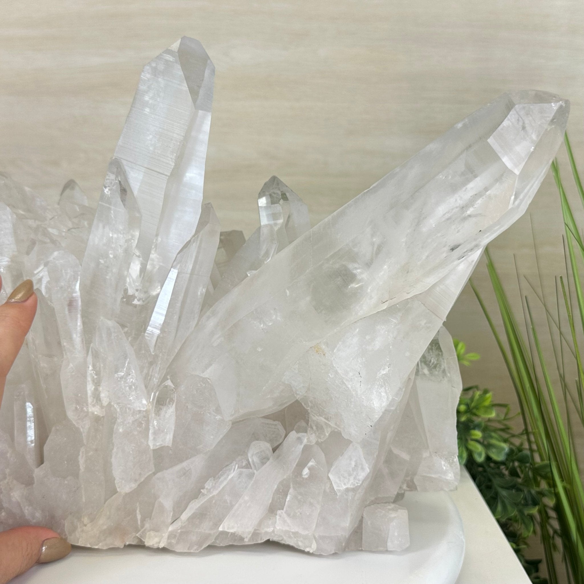 Extra Plus Quality Clear Quartz Cluster 39.2 lbs & 17.3" Long 5494 - 0011 - Brazil GemsBrazil GemsExtra Plus Quality Clear Quartz Cluster 39.2 lbs & 17.3" Long 5494 - 0011Clusters With Natural Bases5494 - 0011