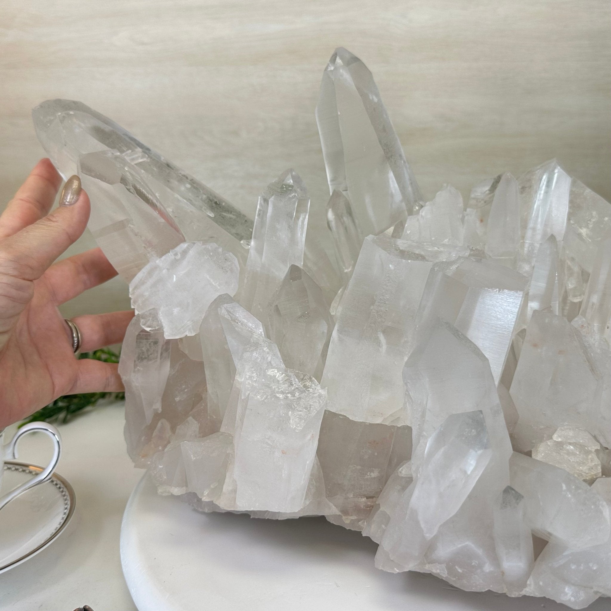 Extra Plus Quality Clear Quartz Cluster 39.2 lbs & 17.3" Long 5494 - 0011 - Brazil GemsBrazil GemsExtra Plus Quality Clear Quartz Cluster 39.2 lbs & 17.3" Long 5494 - 0011Clusters With Natural Bases5494 - 0011