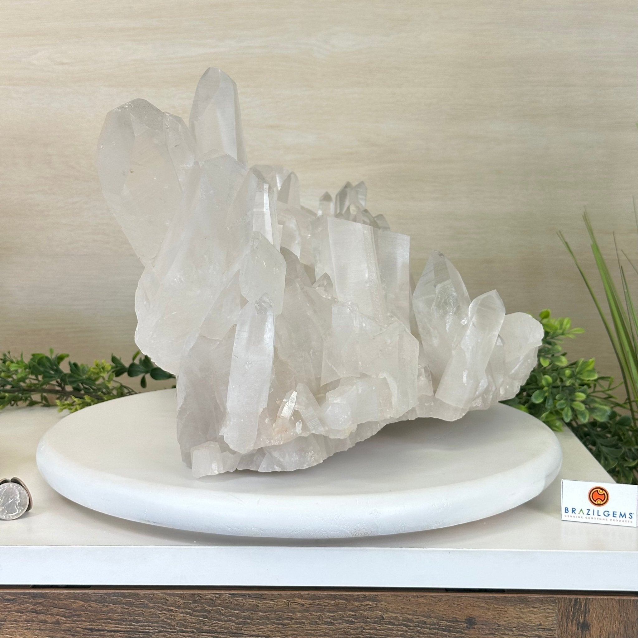 Extra Plus Quality Clear Quartz Cluster 39.2 lbs & 17.3" Long 5494 - 0011 - Brazil GemsBrazil GemsExtra Plus Quality Clear Quartz Cluster 39.2 lbs & 17.3" Long 5494 - 0011Clusters With Natural Bases5494 - 0011