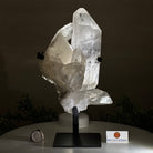 Extra Plus Quality Clear Quartz Point on a Metal Stand, 5.6 lbs & 11.2" Tall 3121CQ - 013 - Brazil GemsBrazil GemsExtra Plus Quality Clear Quartz Point on a Metal Stand, 5.6 lbs & 11.2" Tall 3121CQ - 013Crystal Points3121CQ - 013
