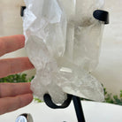 Extra Plus Quality Clear Quartz Point on a Metal Stand, 5.6 lbs & 11.2" Tall 3121CQ - 013 - Brazil GemsBrazil GemsExtra Plus Quality Clear Quartz Point on a Metal Stand, 5.6 lbs & 11.2" Tall 3121CQ - 013Crystal Points3121CQ - 013