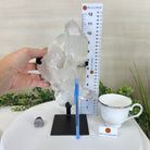Extra Plus Quality Clear Quartz Point on a Metal Stand, 5.6 lbs & 11.2" Tall 3121CQ - 013 - Brazil GemsBrazil GemsExtra Plus Quality Clear Quartz Point on a Metal Stand, 5.6 lbs & 11.2" Tall 3121CQ - 013Crystal Points3121CQ - 013