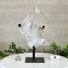 Extra Plus Quality Clear Quartz Point on a Metal Stand, 5.6 lbs & 11.2" Tall 3121CQ - 013 - Brazil GemsBrazil GemsExtra Plus Quality Clear Quartz Point on a Metal Stand, 5.6 lbs & 11.2" Tall 3121CQ - 013Crystal Points3121CQ - 013